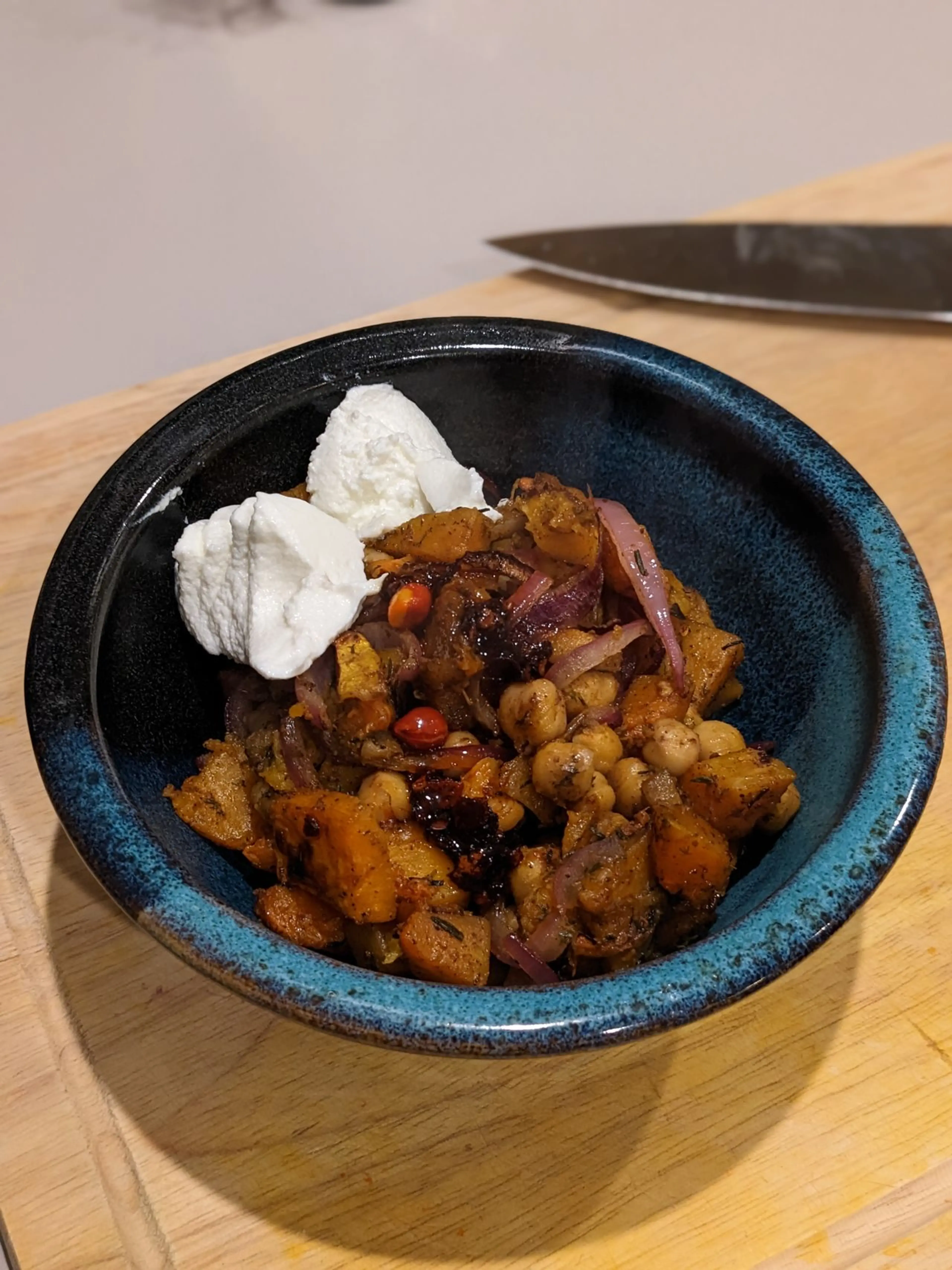 Roasted Honey Nut Squash and Chickpeas With Hot Honey
