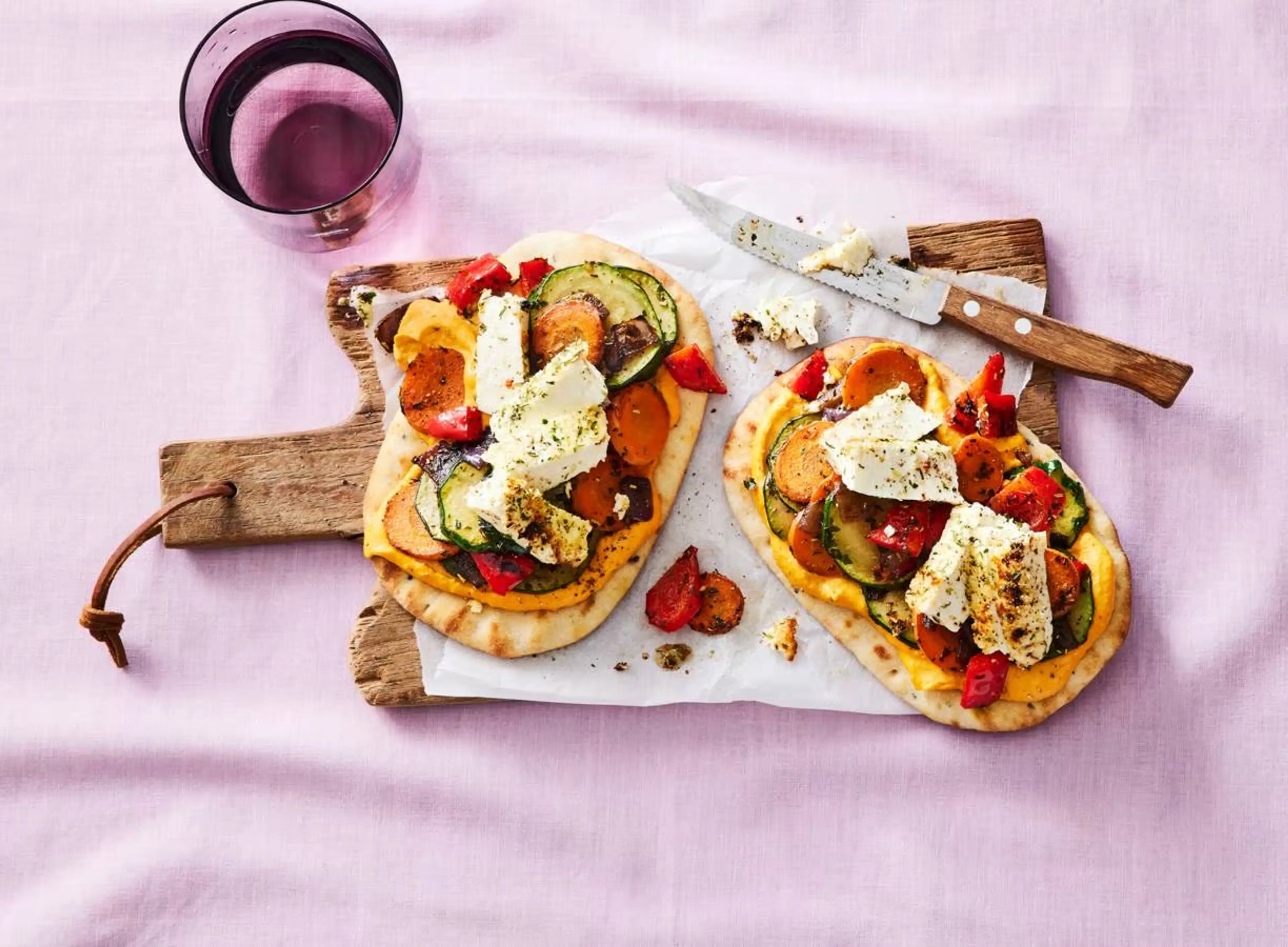 Naan Hummus Groenten