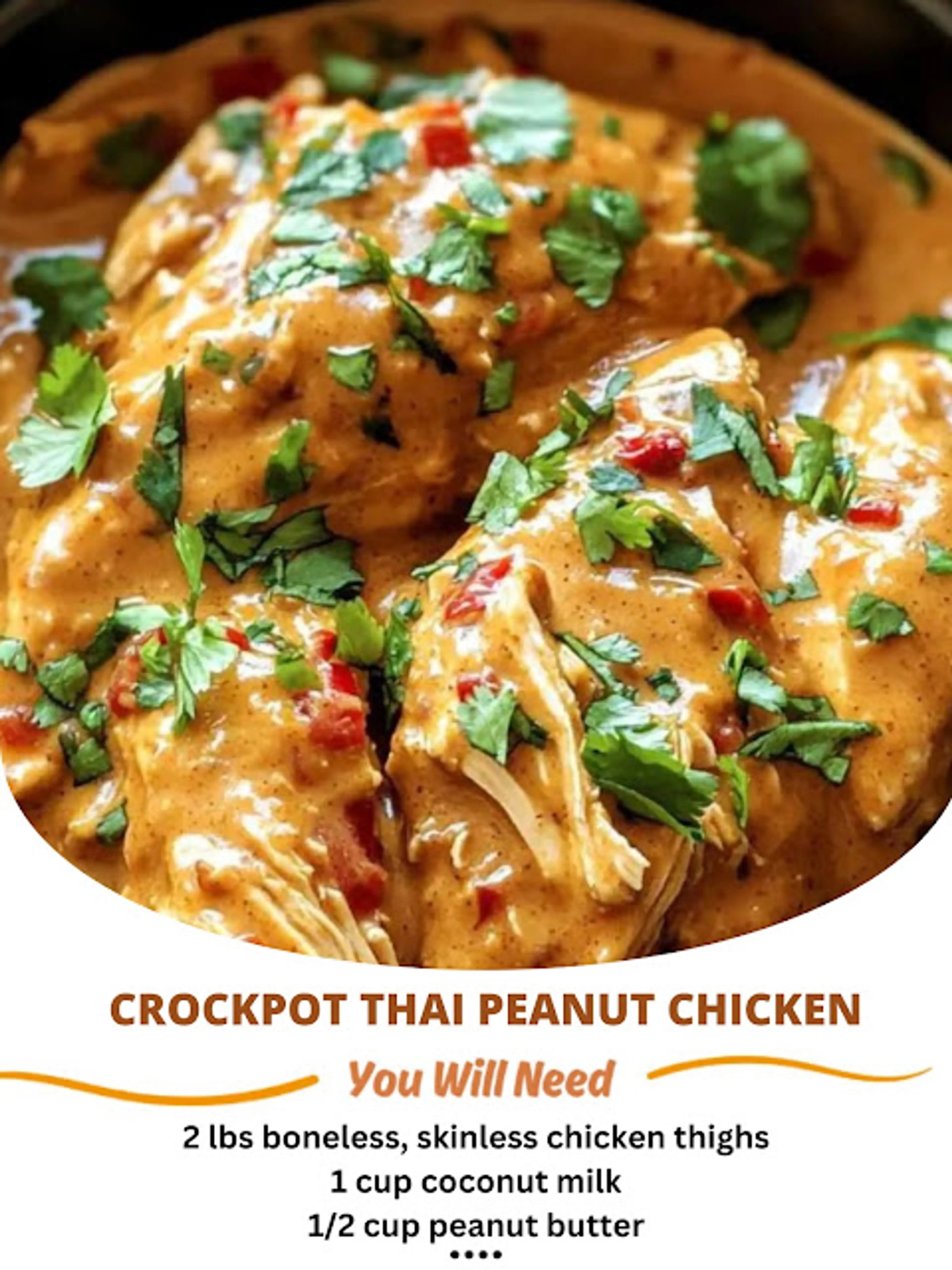 Crockpot Thai Peanut Chicken