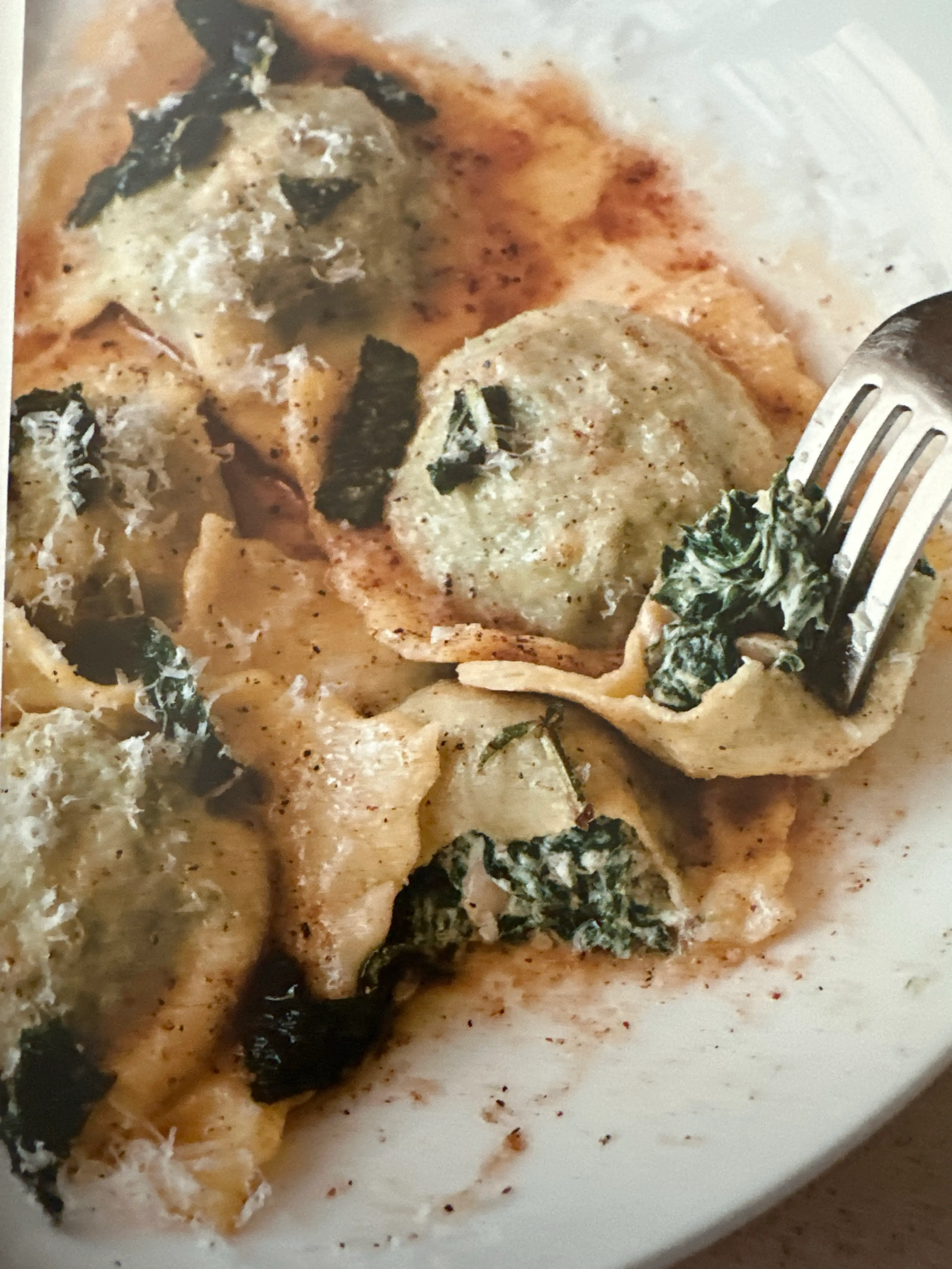 Spinach, ricottli and Pine Nut Ravioli With Sage butter