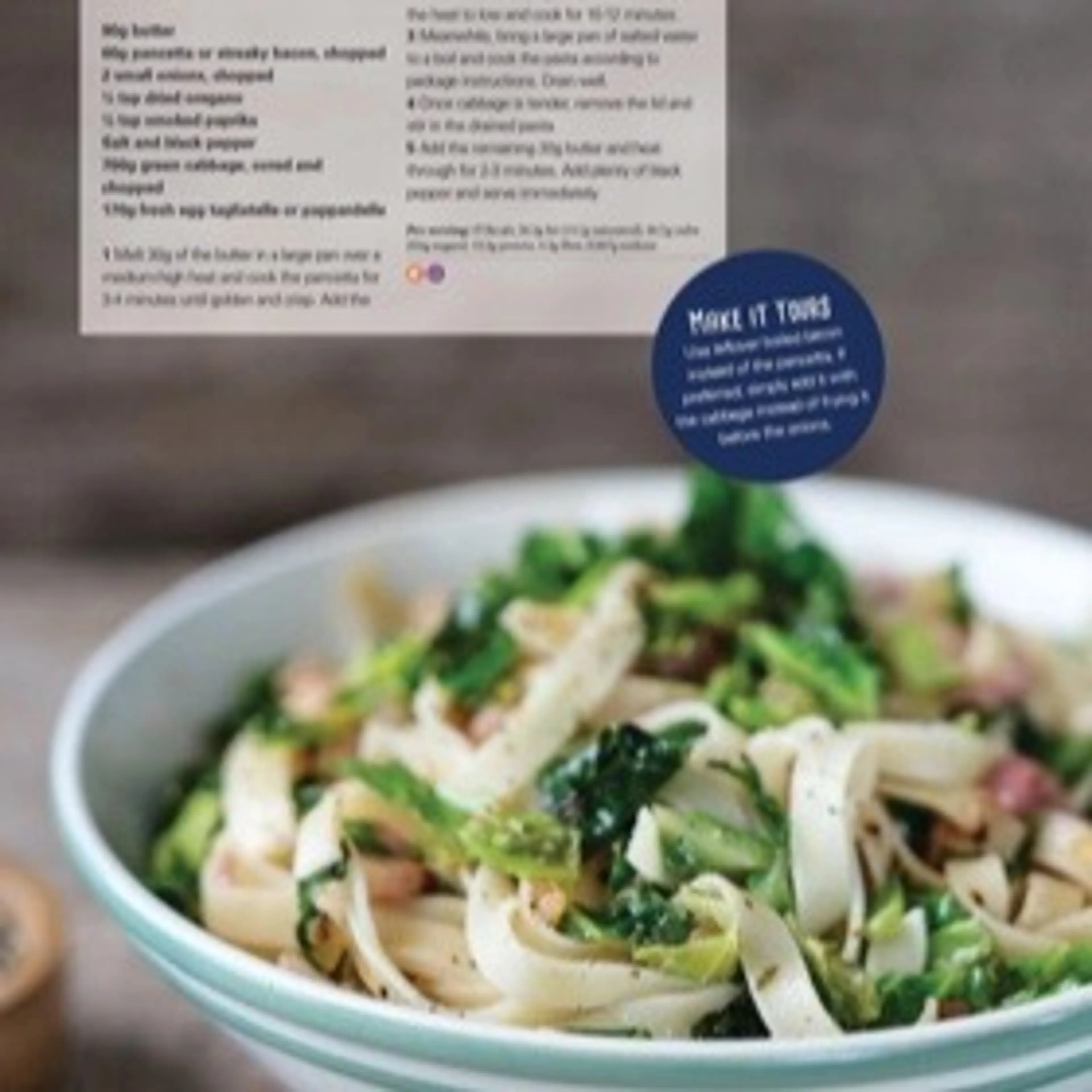 POLISH BACON AND CABBAGE PASTA