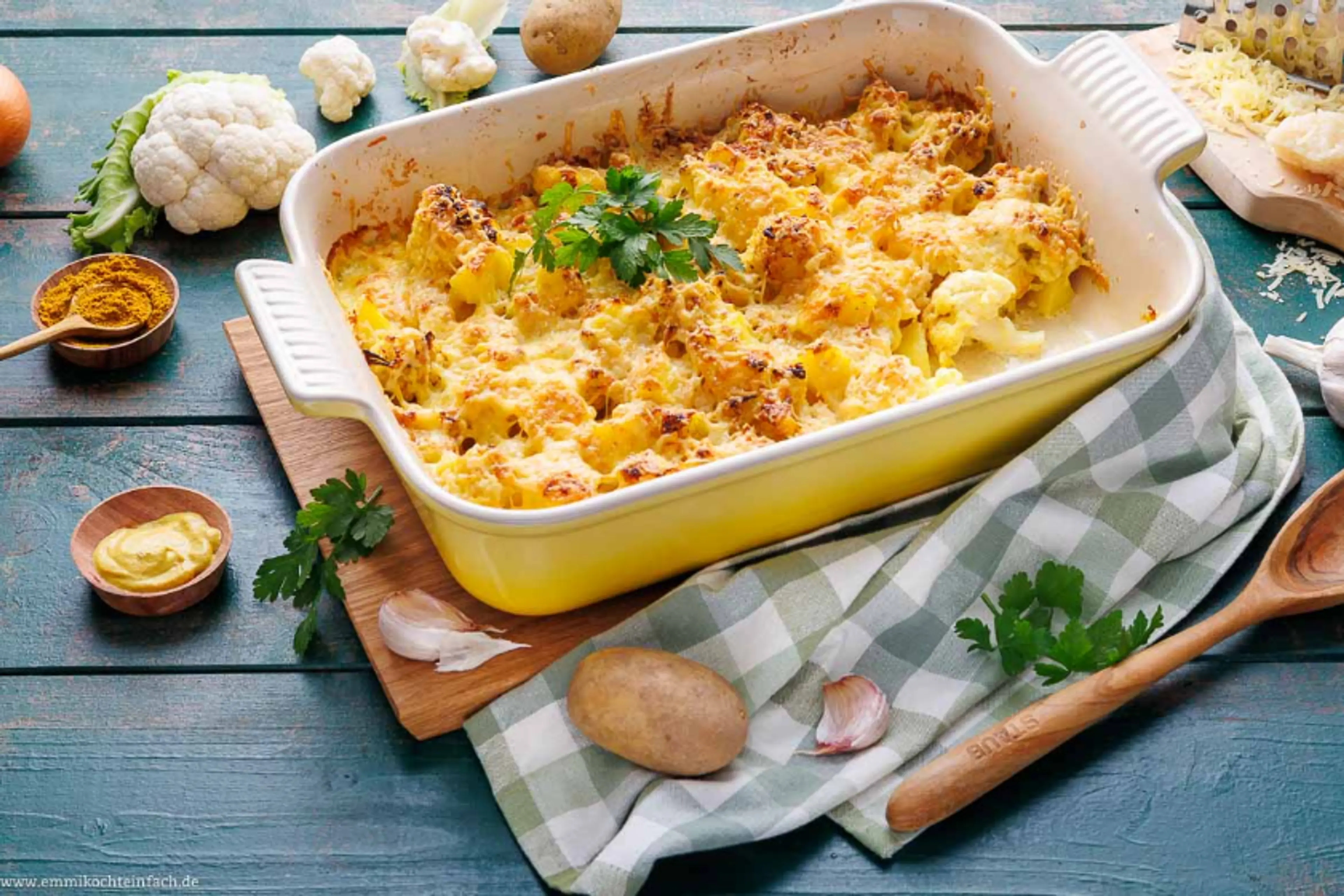 Blumenkohlauflauf mit Kartoffeln