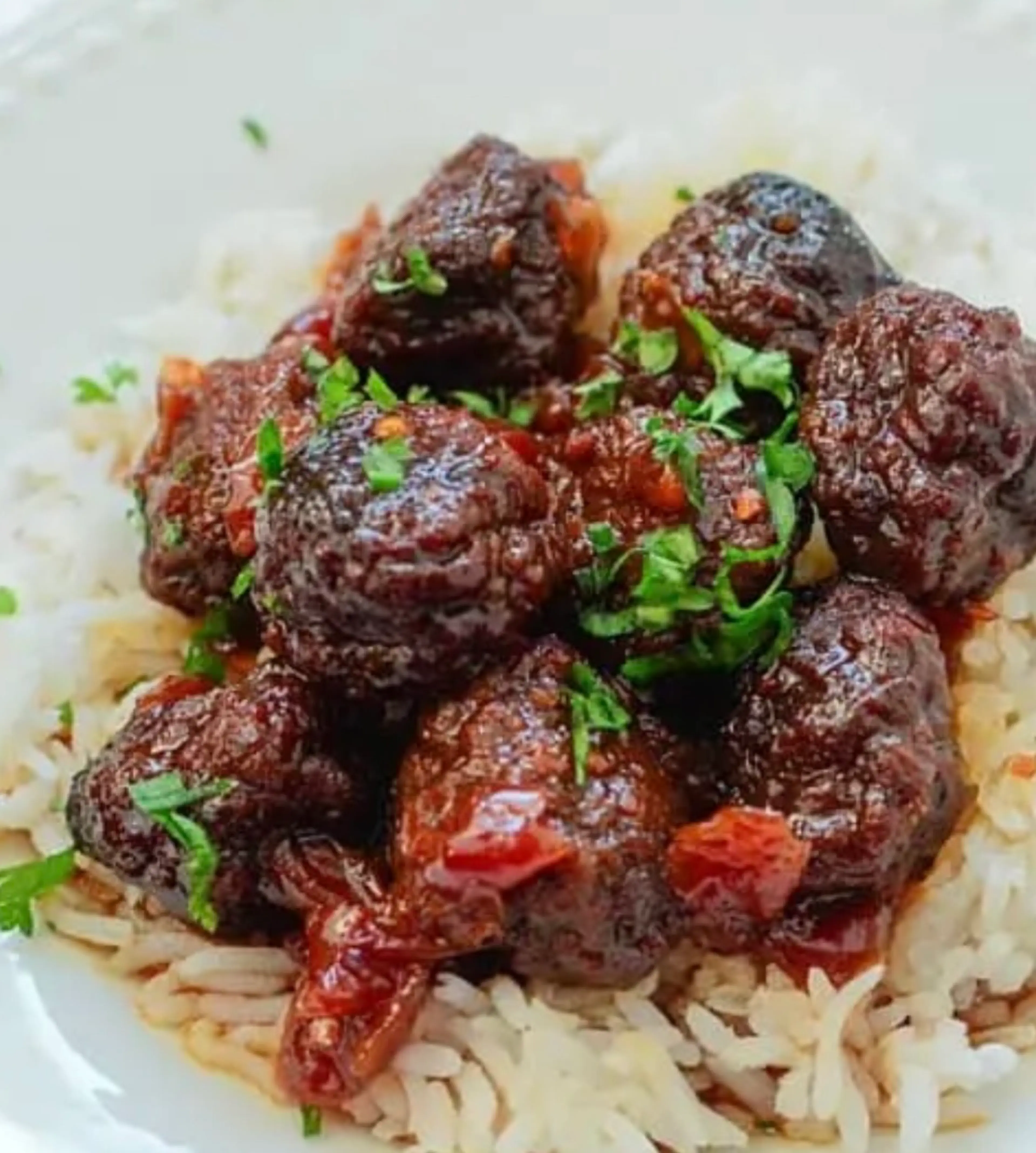 Cherry jam meatballs (oven