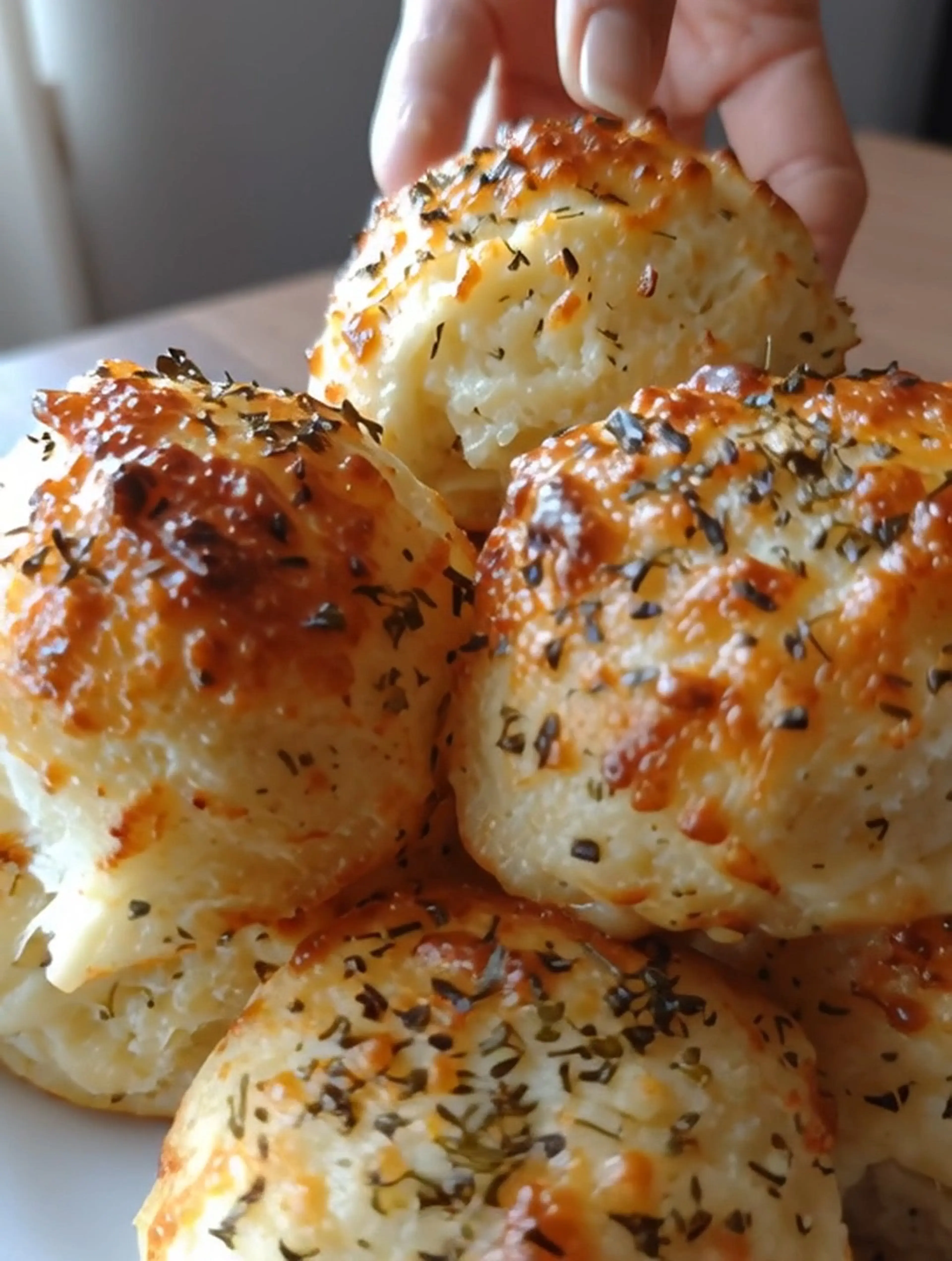 Fluffy Cottage Cheese Garlic Rolls – Low-carb Bread Alternat