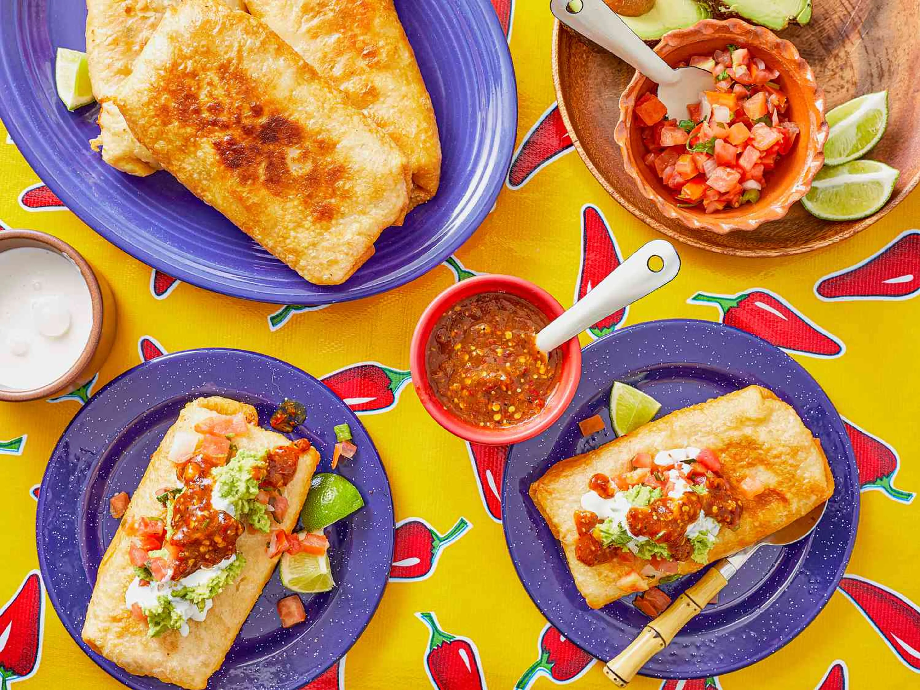 Crispy Chicken Chimichangas