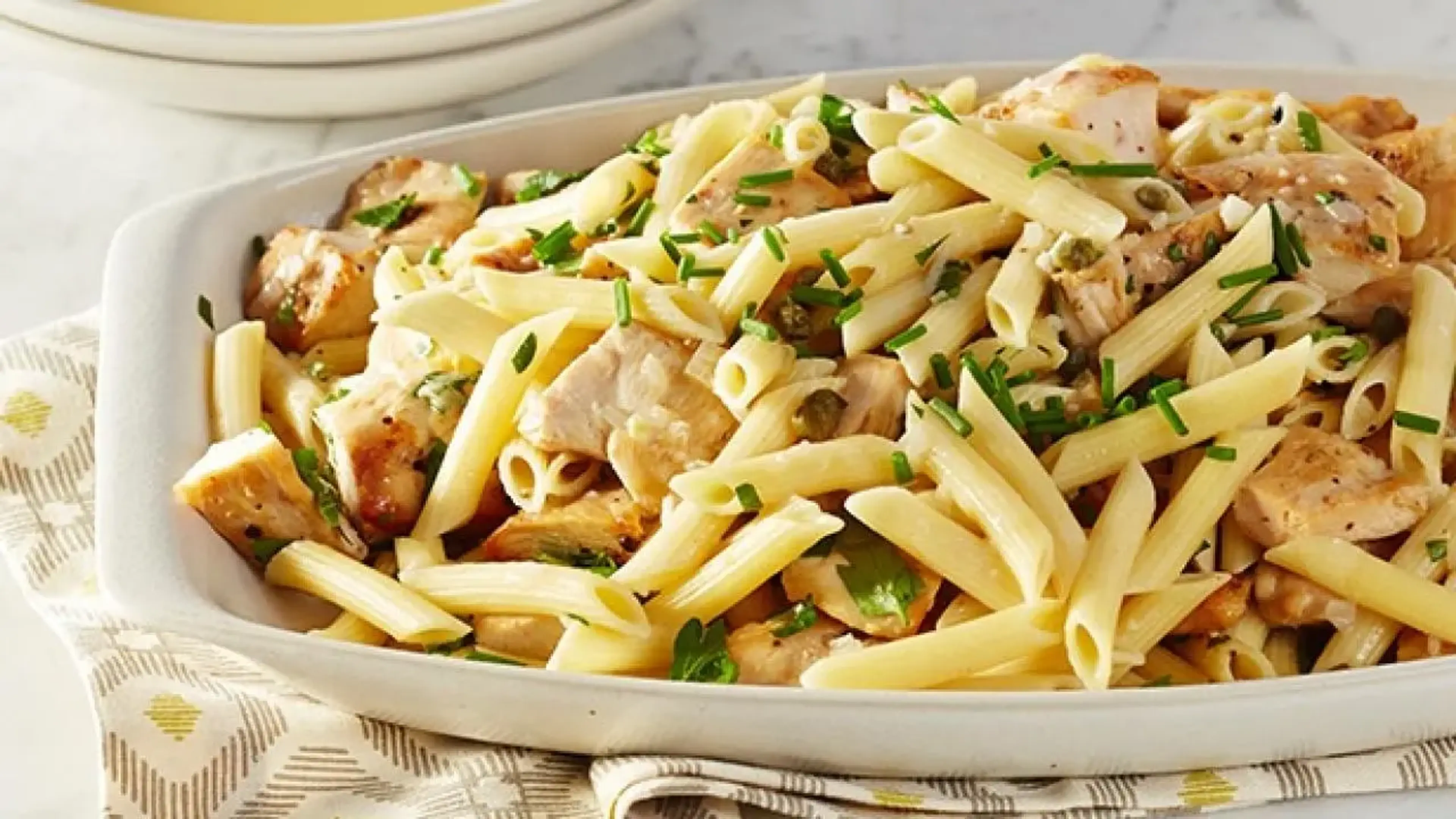 Chicken Piccata Pasta Toss
