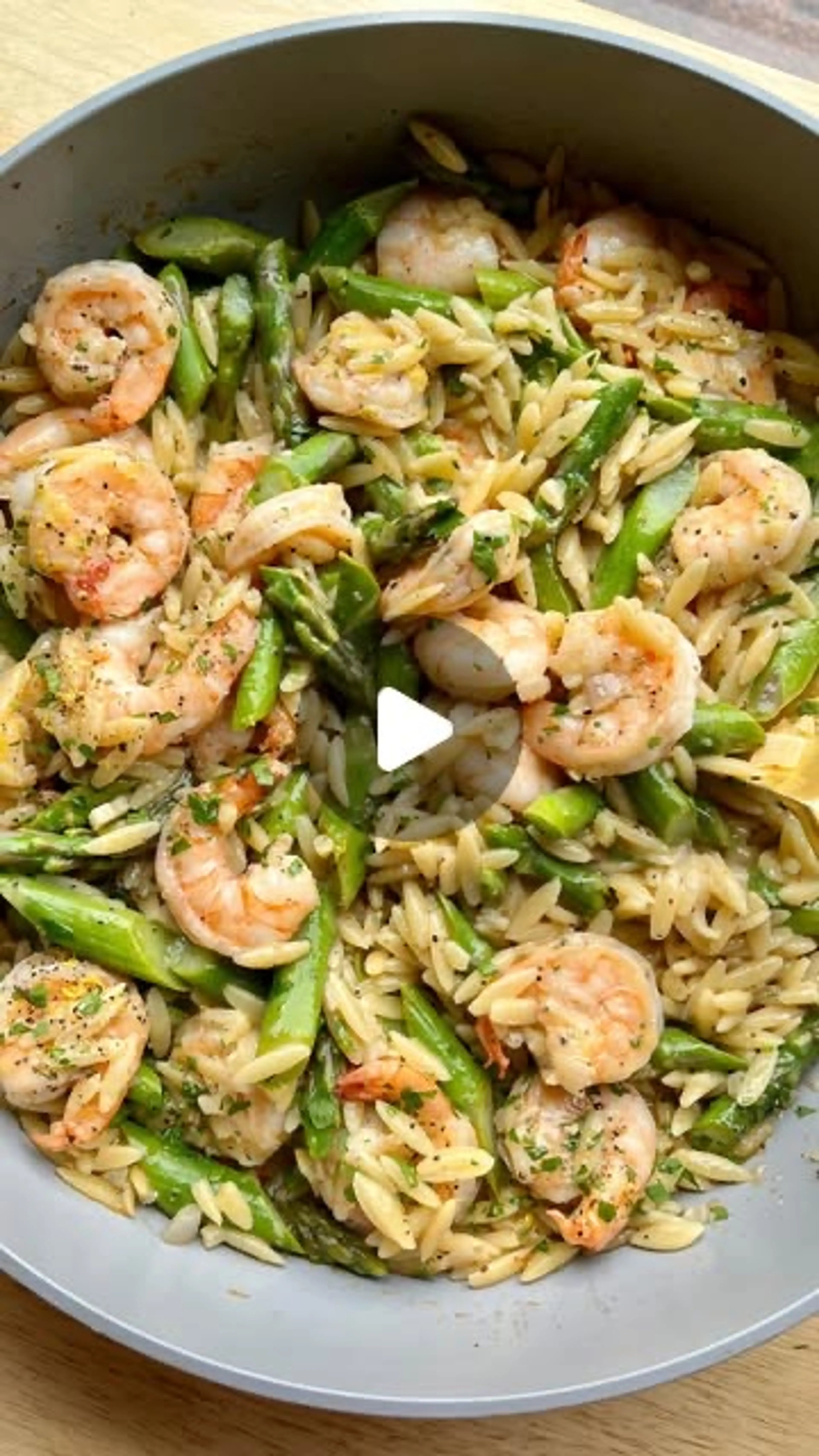 One Pan Lemon Pepper Shrimp Orzo. Ready in 30 Minutes and Br
