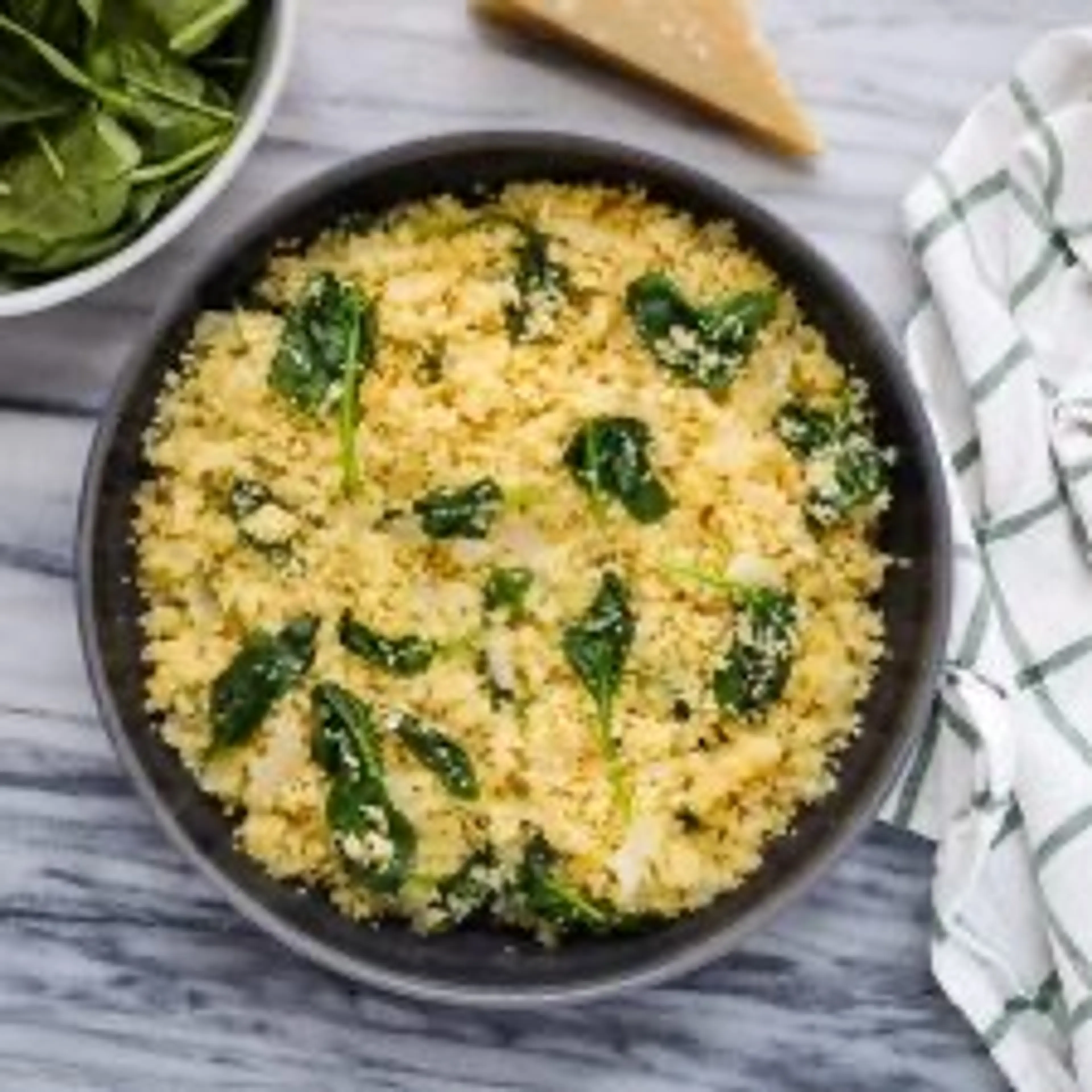 Parmesan Spinach Couscous