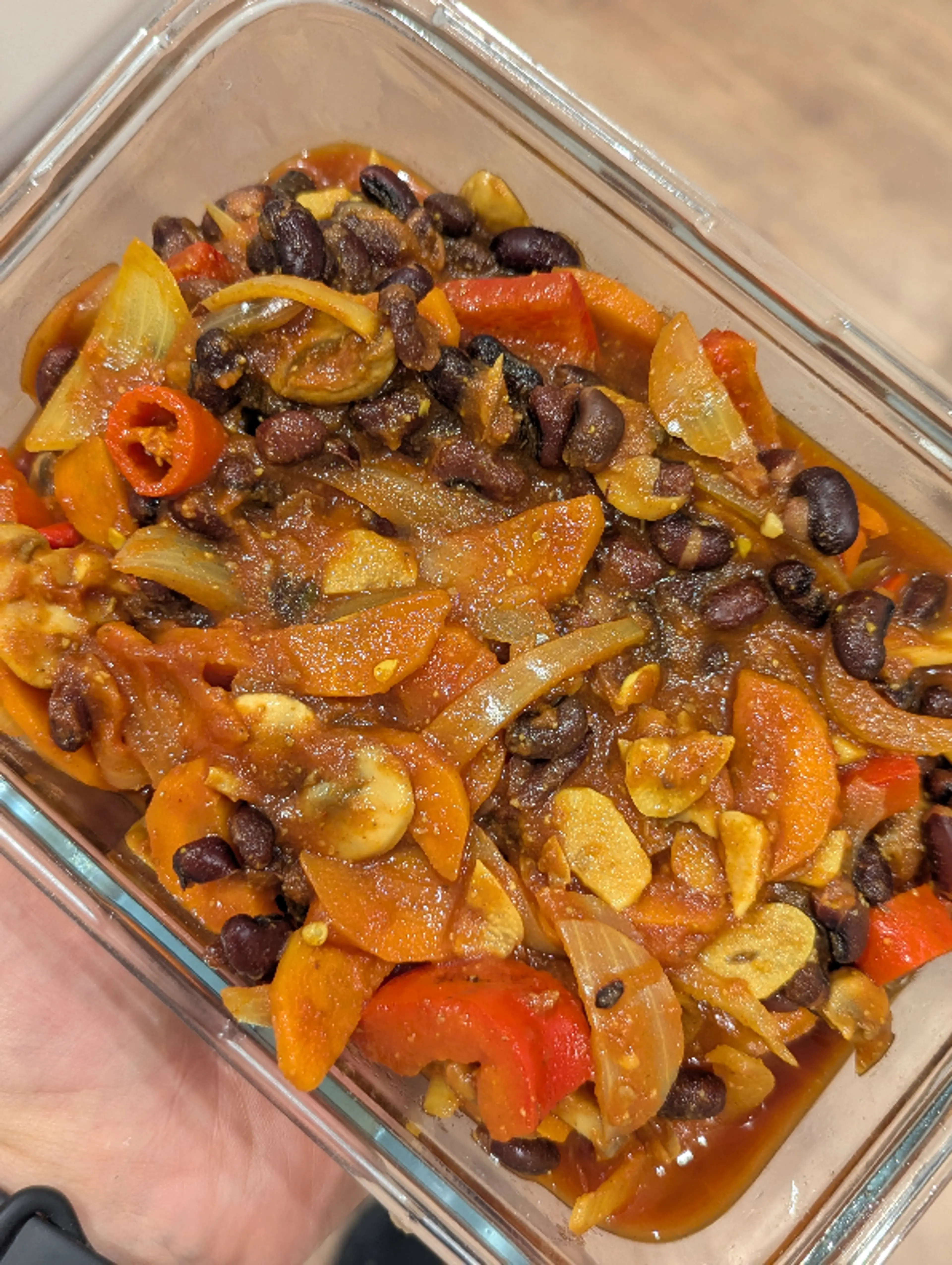 🌶️ Chili sin carne aux Champignons & Haricots Noirs