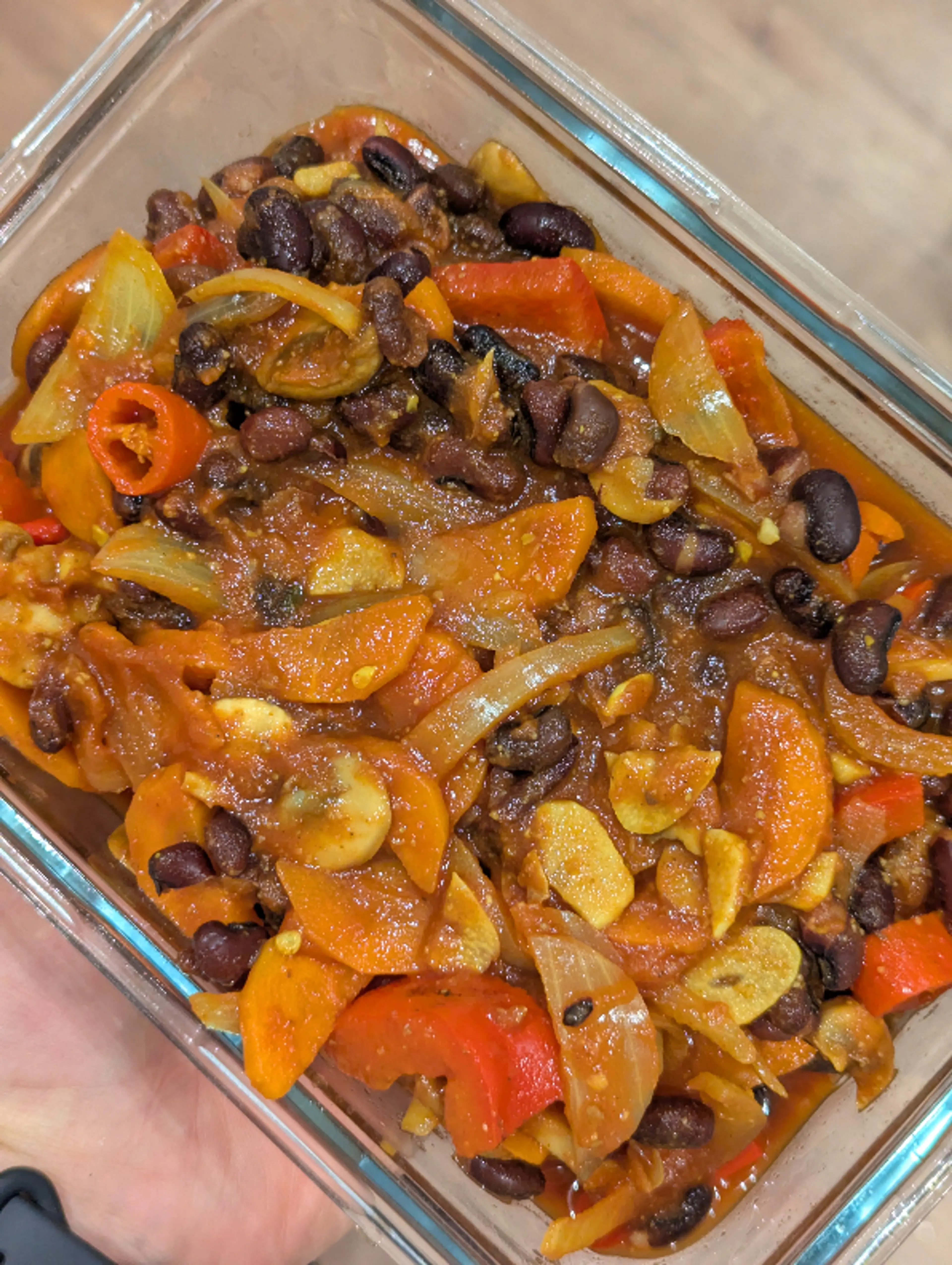 🌶️ Chili sin carne aux Champignons & Haricots Noirs