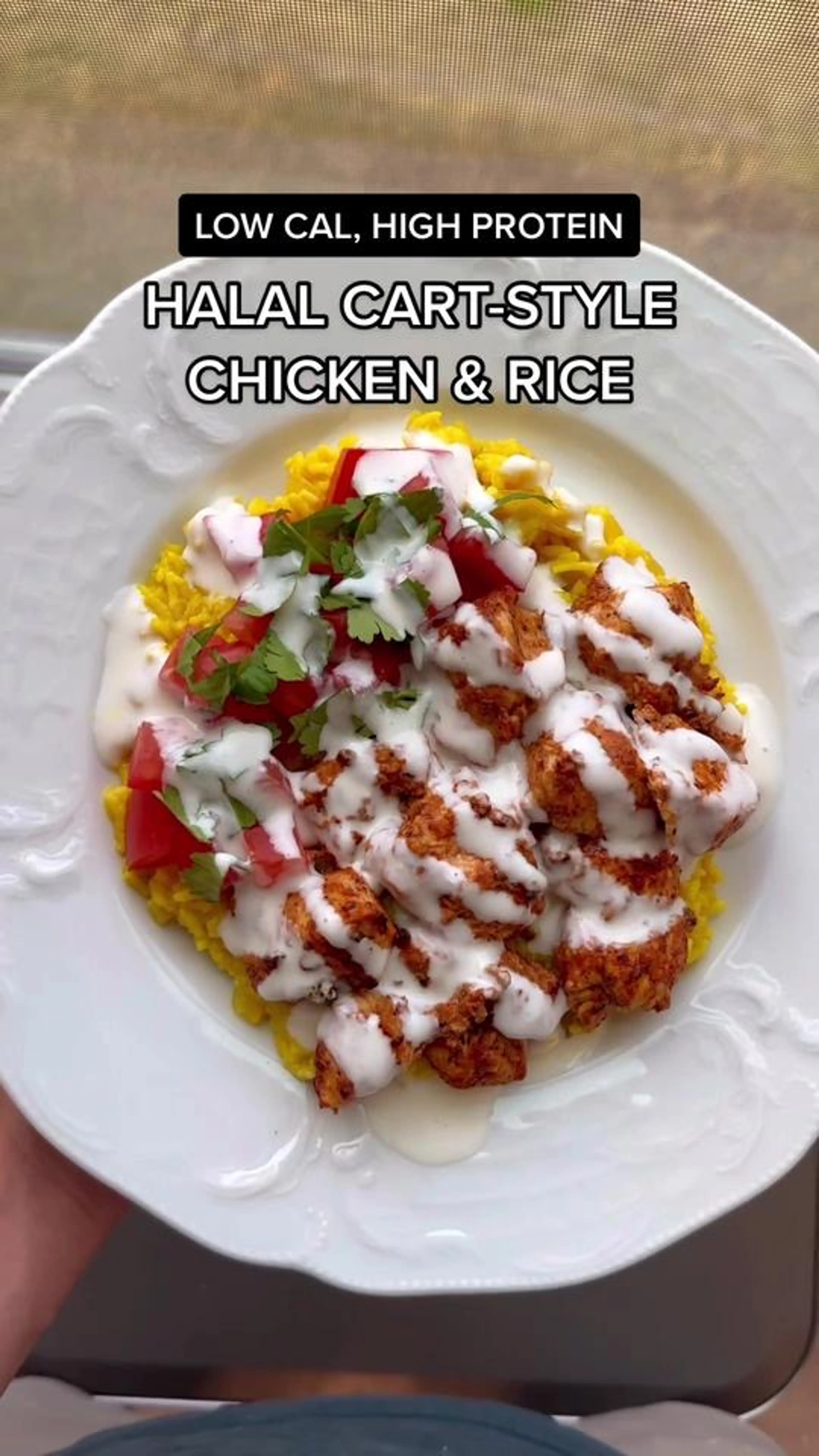 Low Calorie Halal Cart-style Chicken & Rice