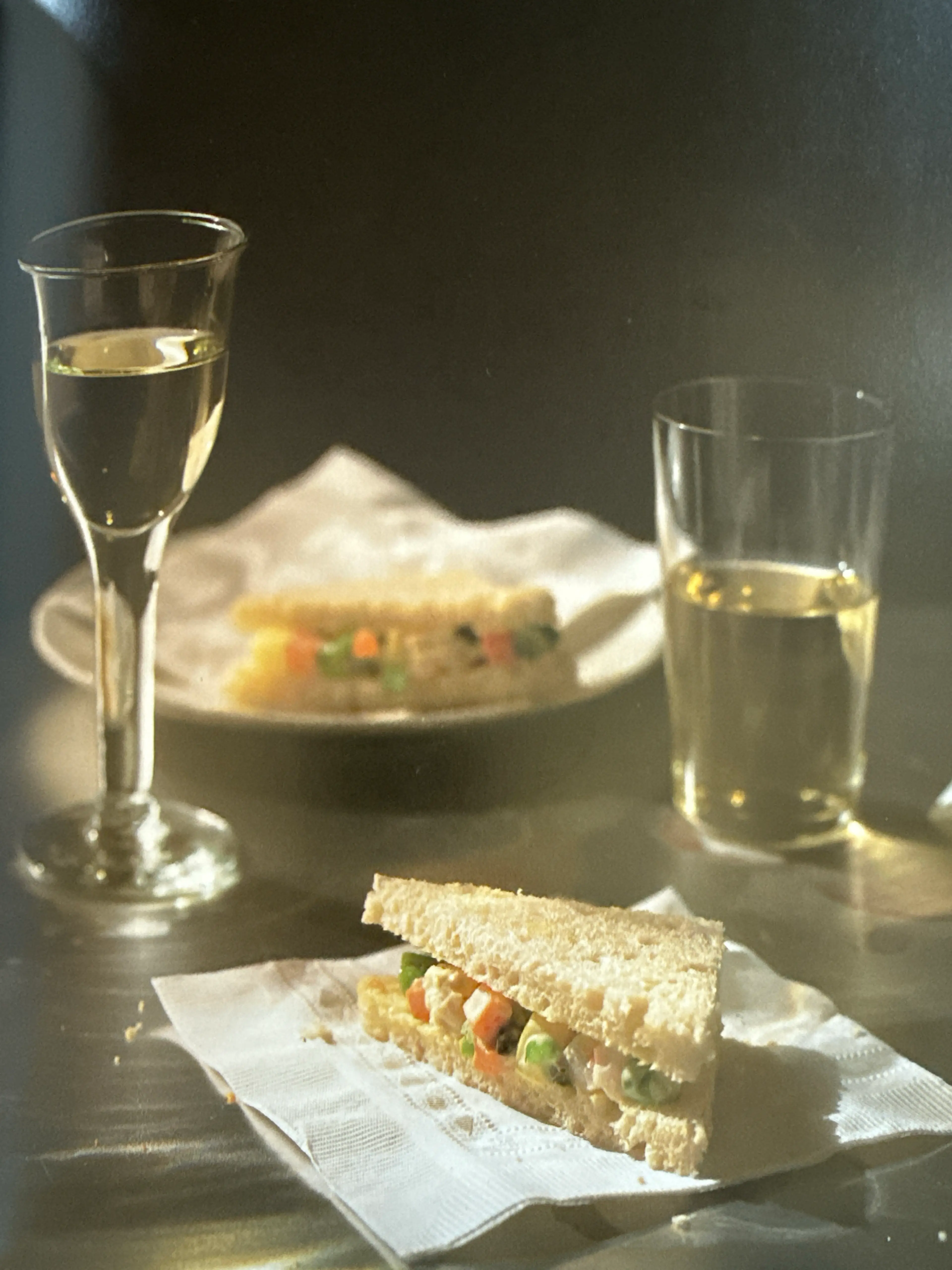 Insalata Russa and Shrimp Tramezzini