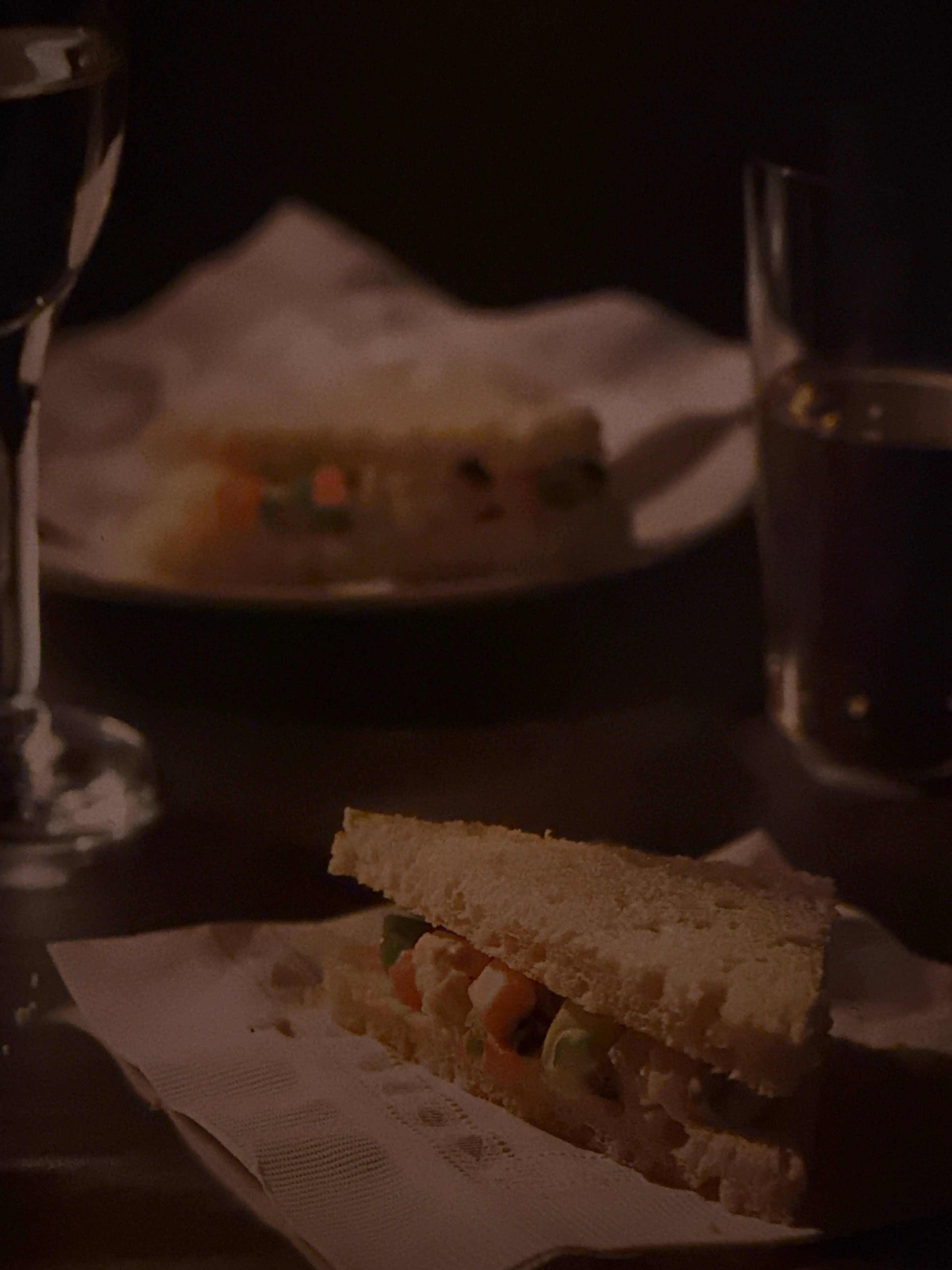 Insalata Russa and Shrimp Tramezzini
