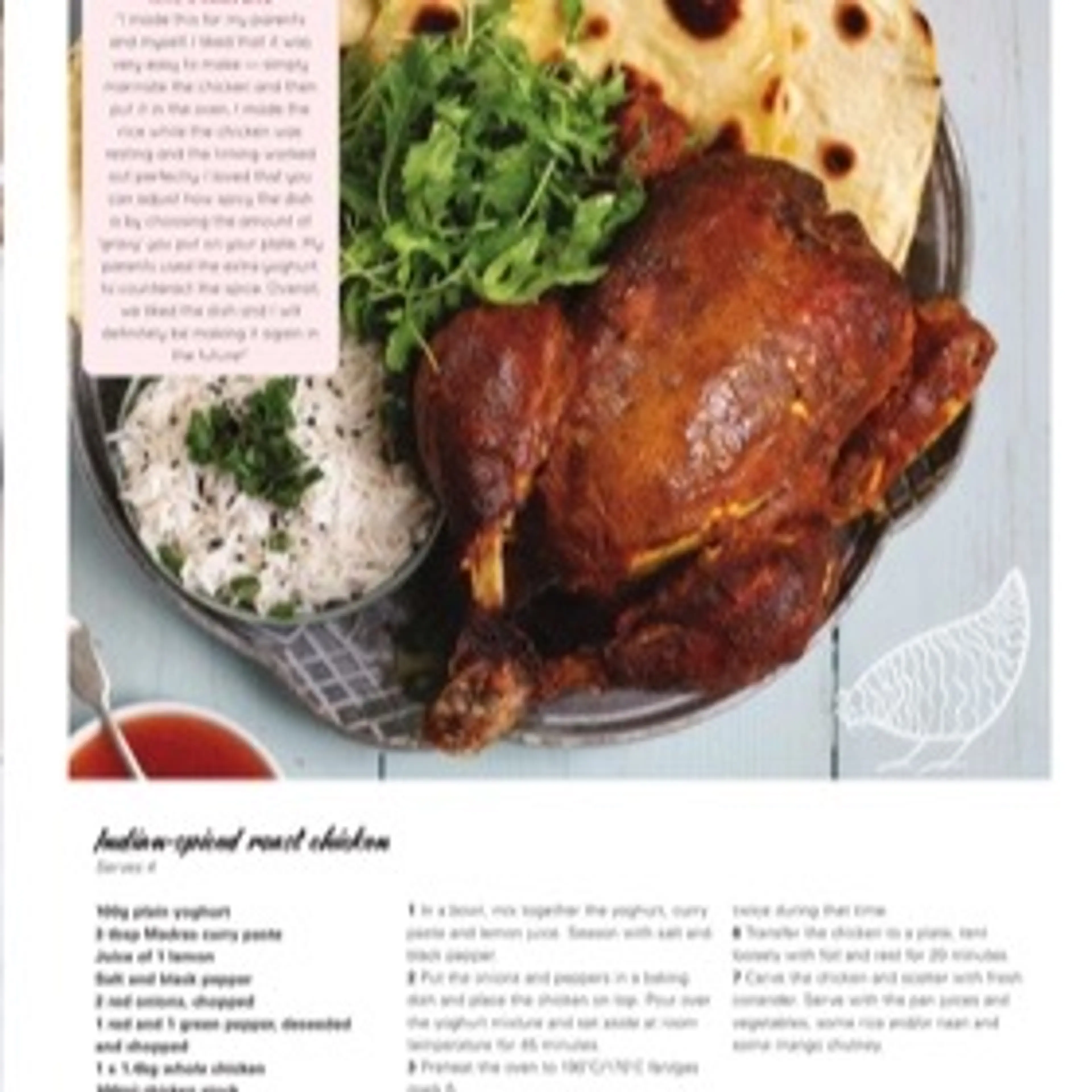 Indian-spiced roast chicken