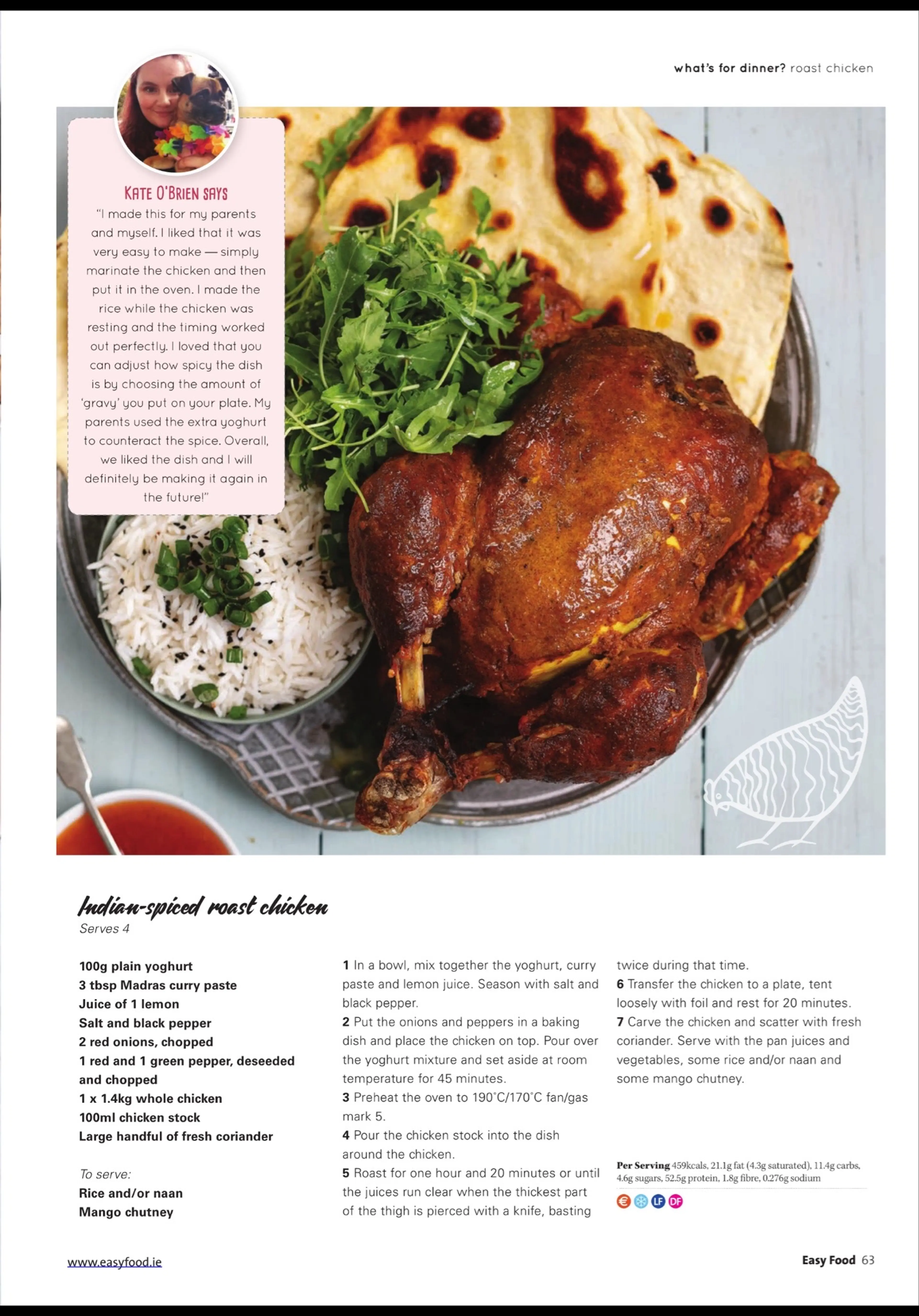 Indian-spiced roast chicken
