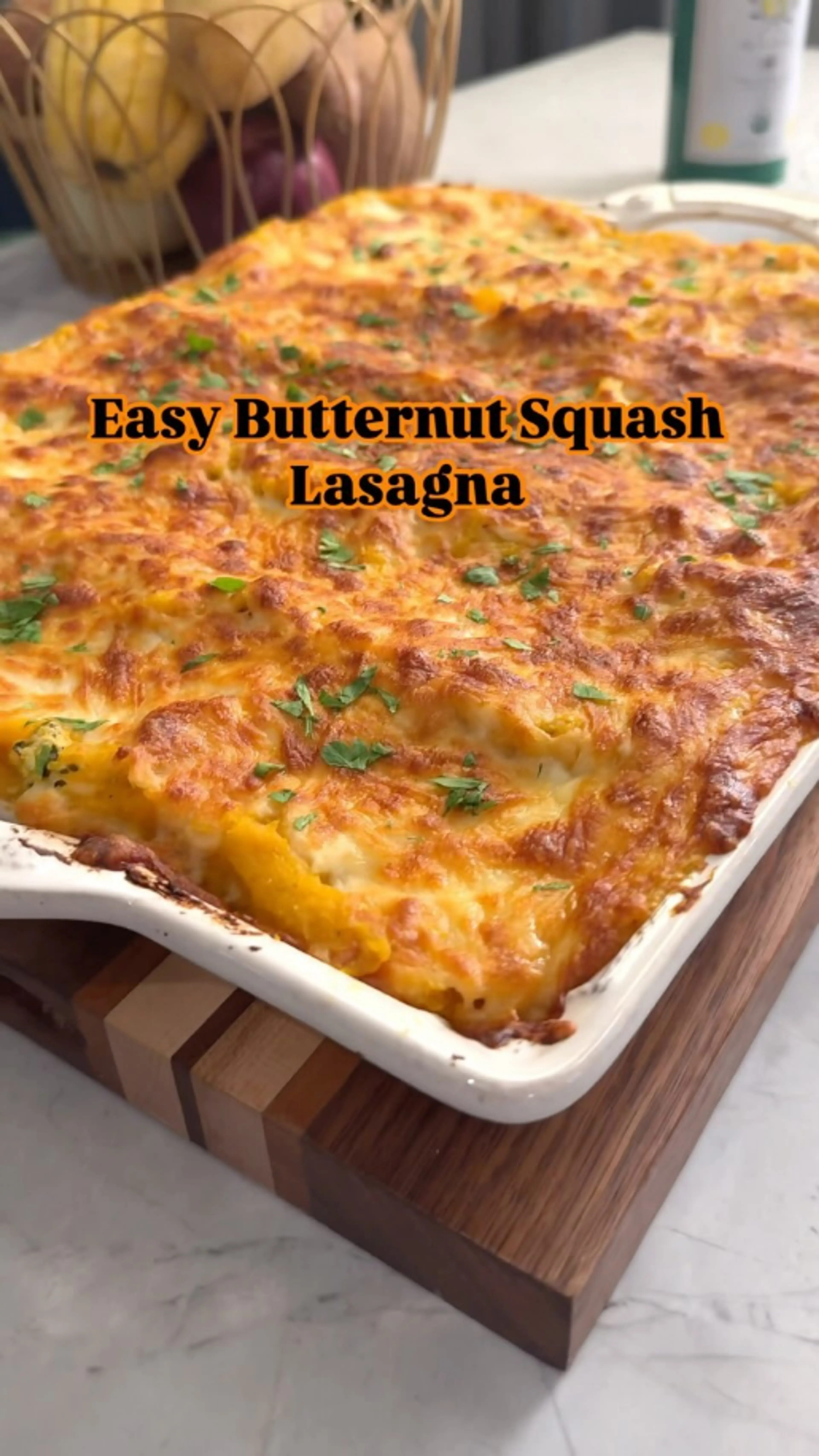 No Boil Butternut Squash Sheet Pan Lasagna