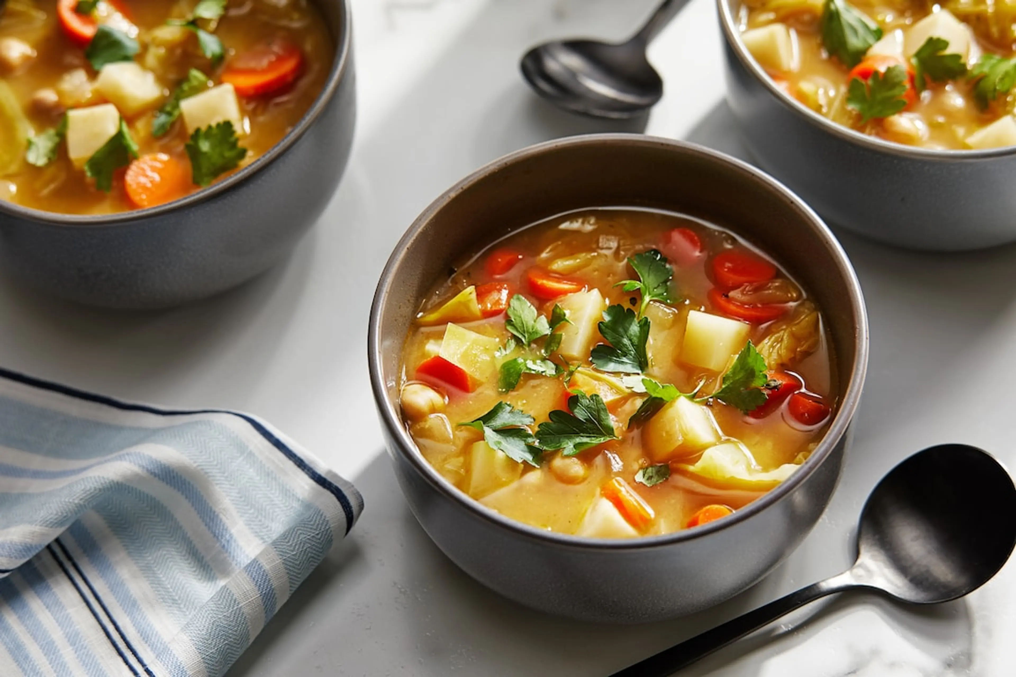 Winter Vegetable Soup With Miso