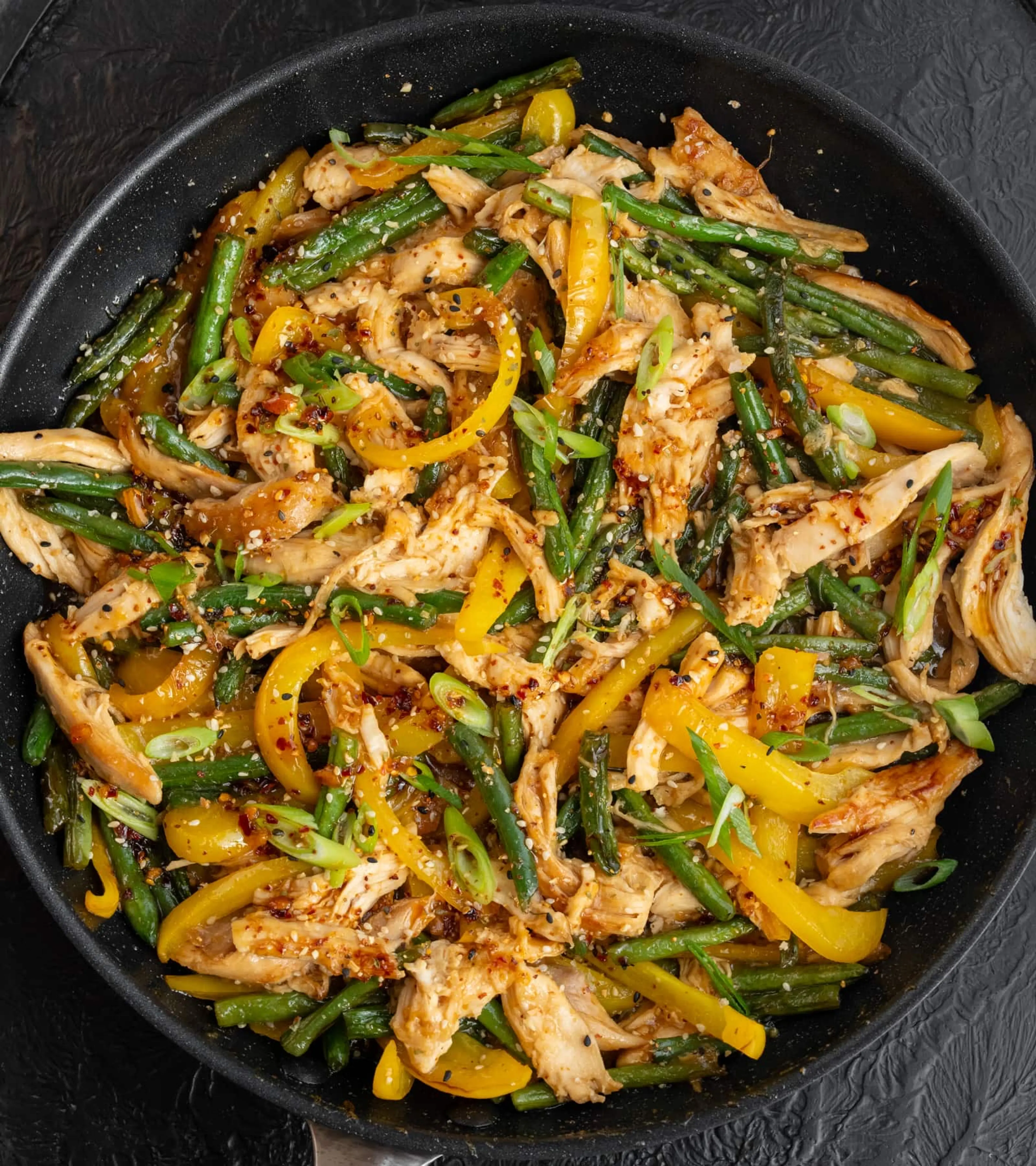 Hot Honey Sesame Rotisserie Chicken Stir Fry