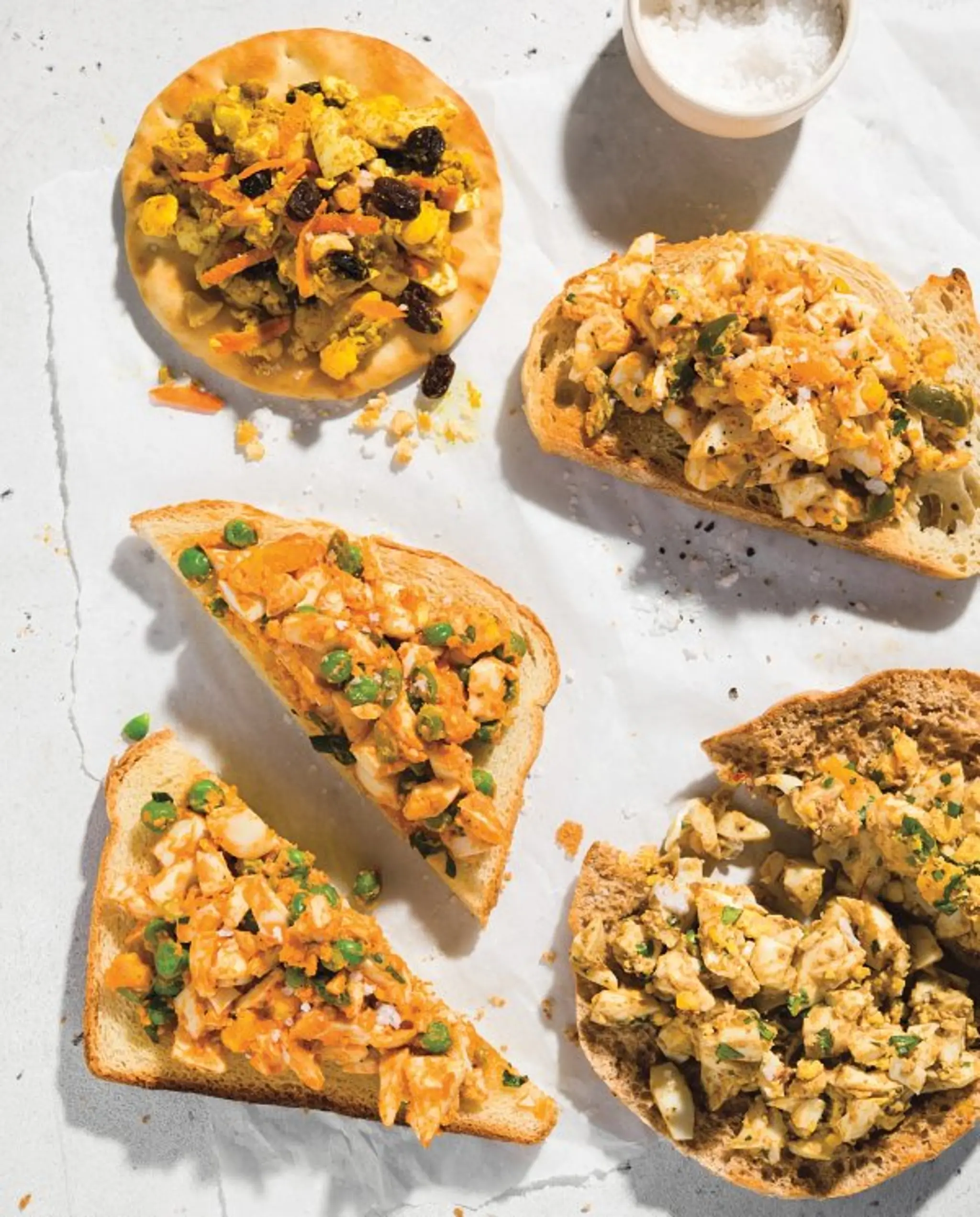 Curried Egg Salad with Raisins and Cashews