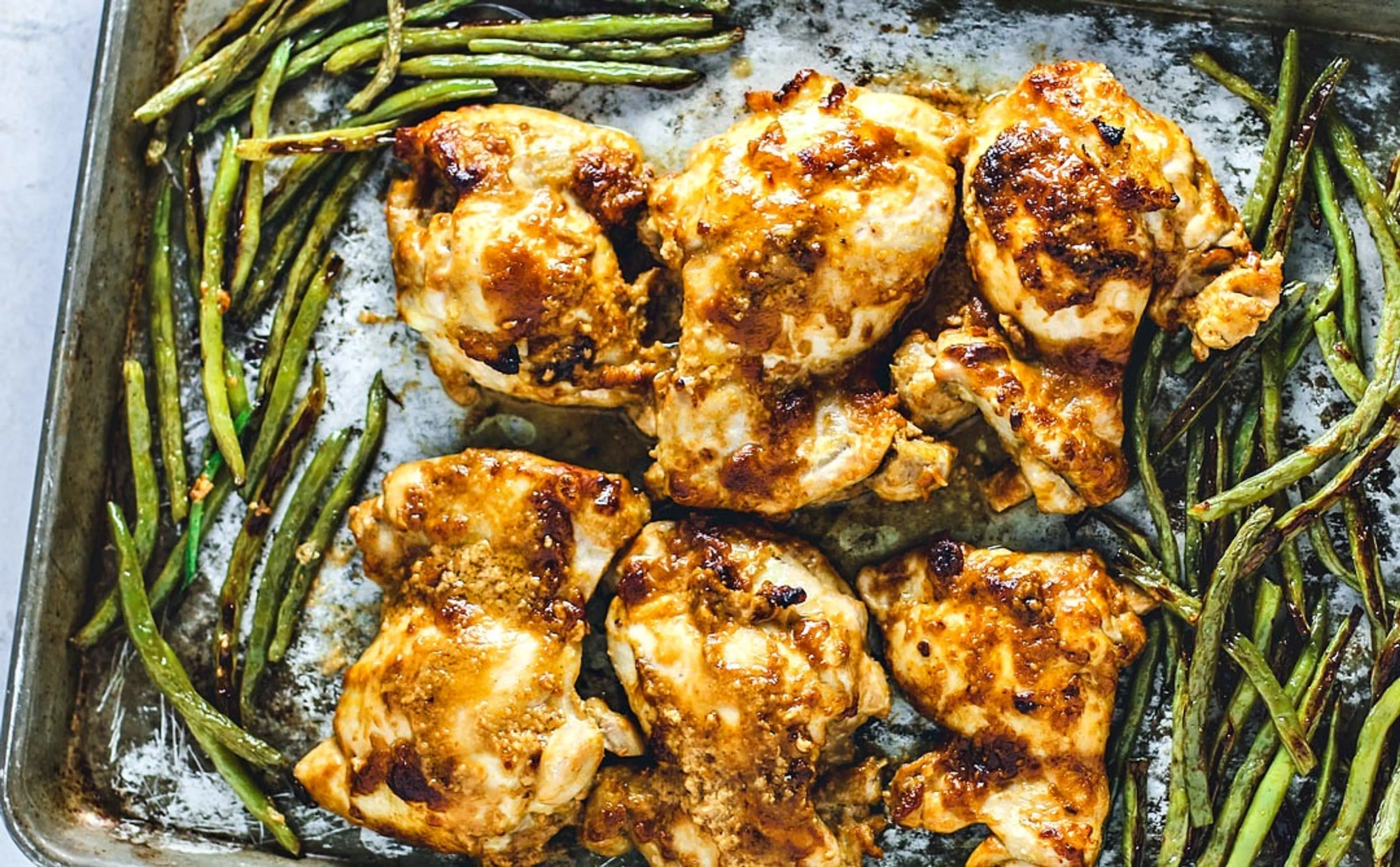 Easy Chicken Thighs in Peanut Sauce With Green Beans