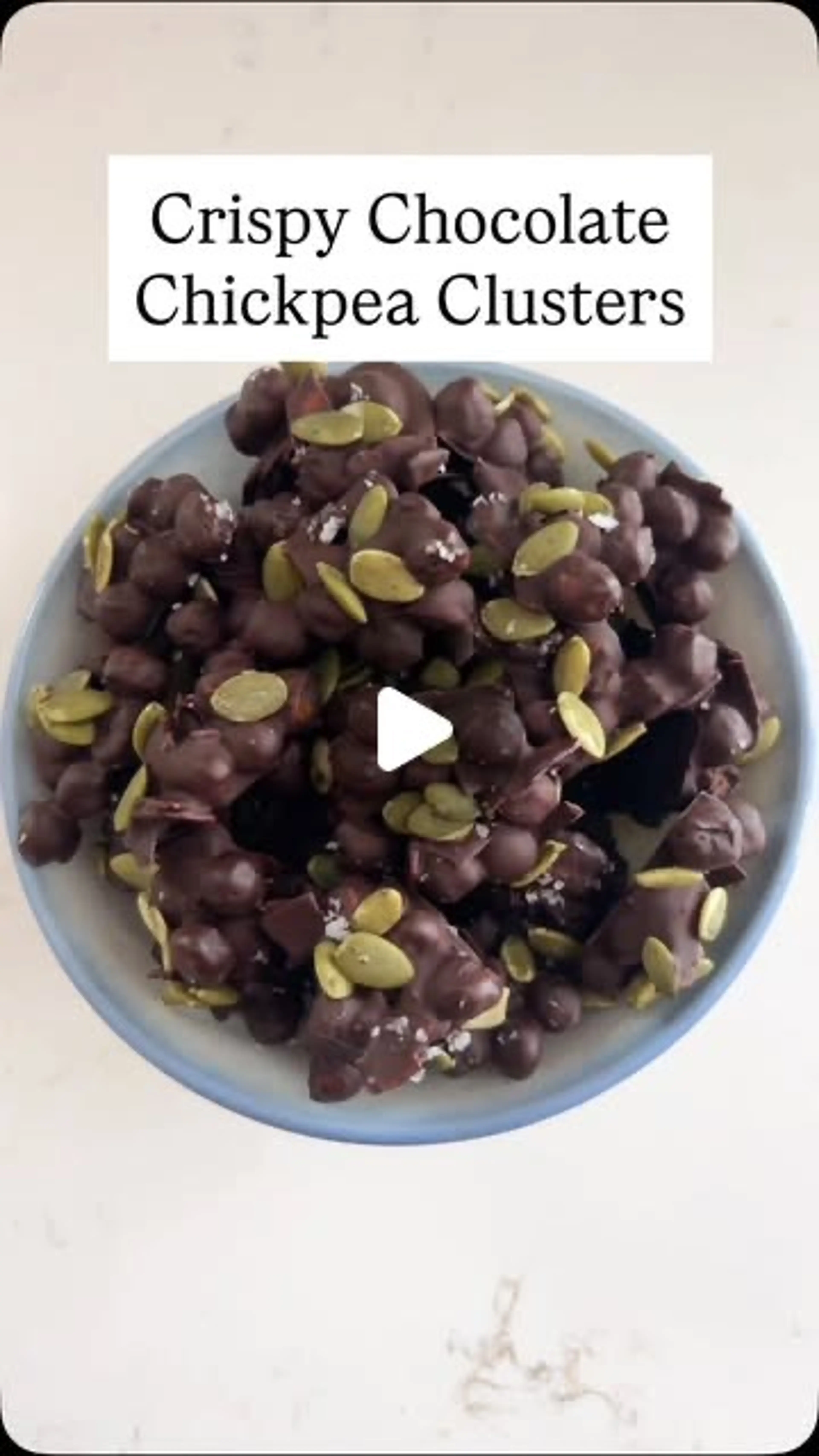 Crunchy Chocolate Chickpea Clusters