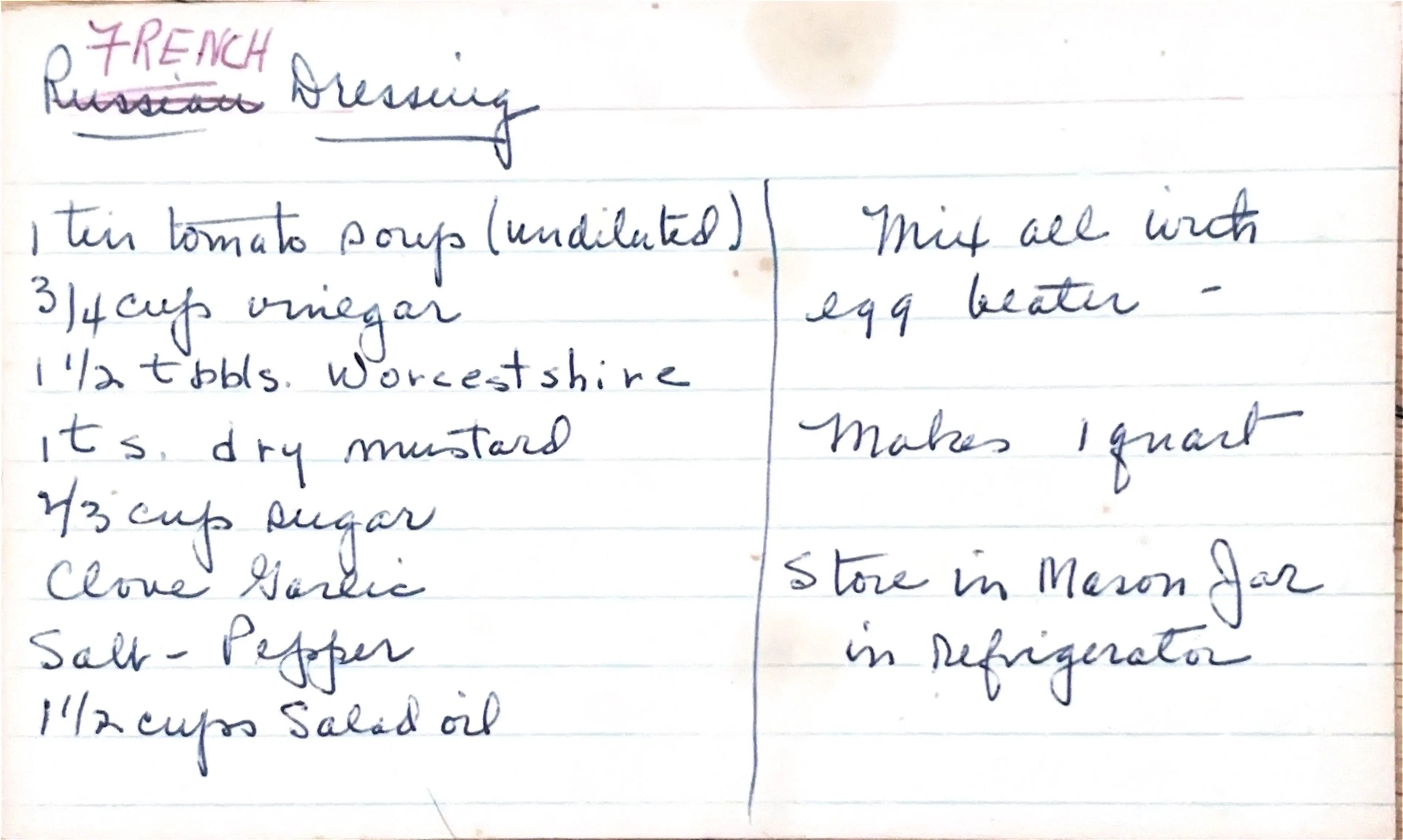 French Dressing