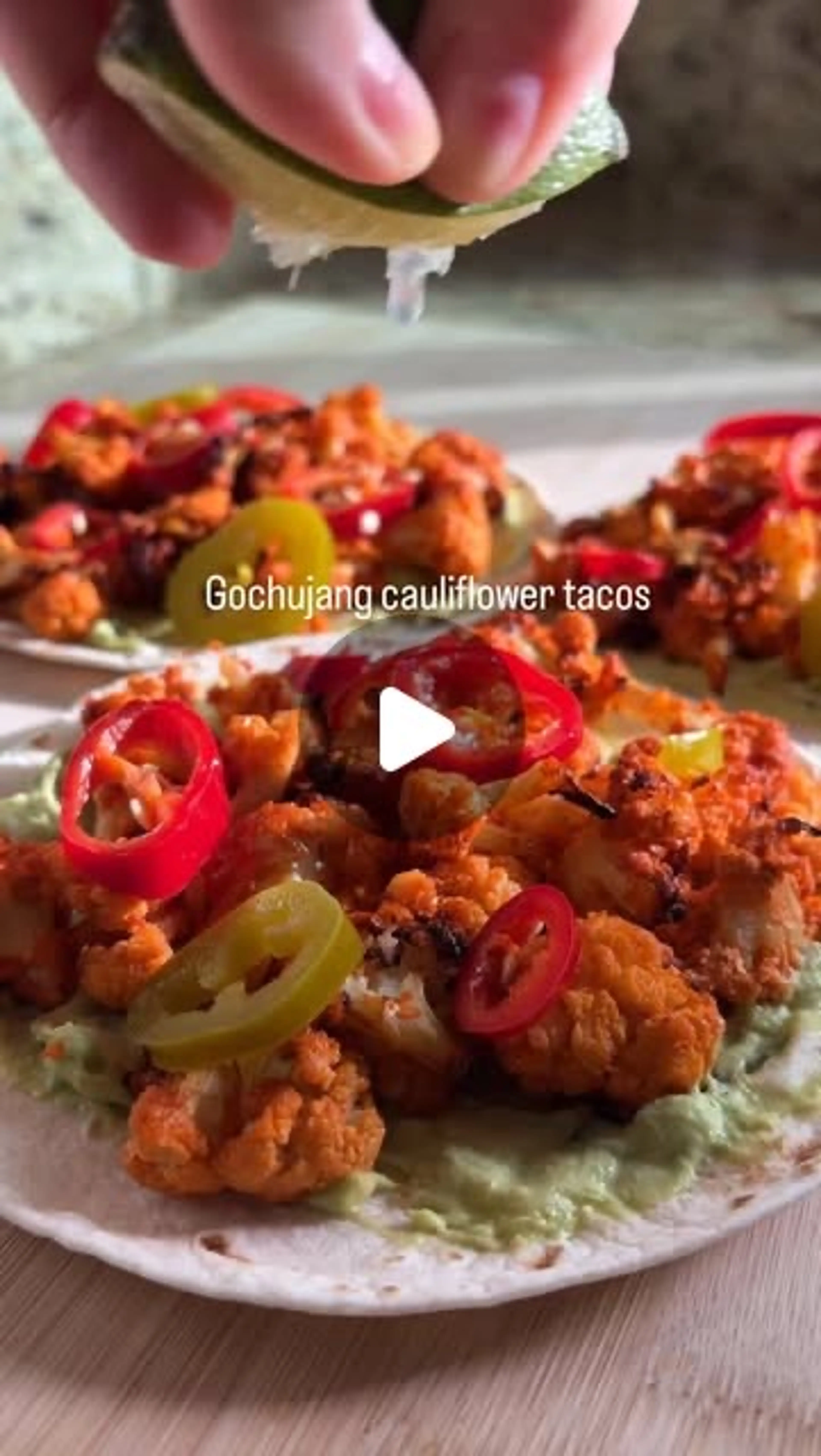 Spicy Gochujang Cauliflower Tacos