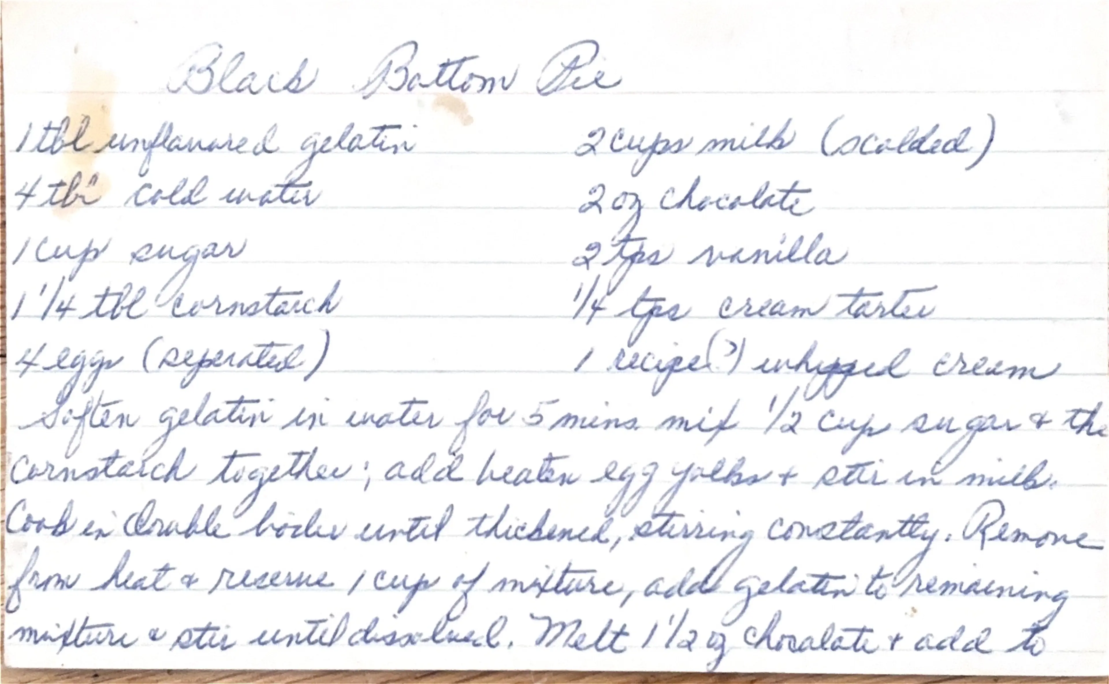 Black Bottom Pie