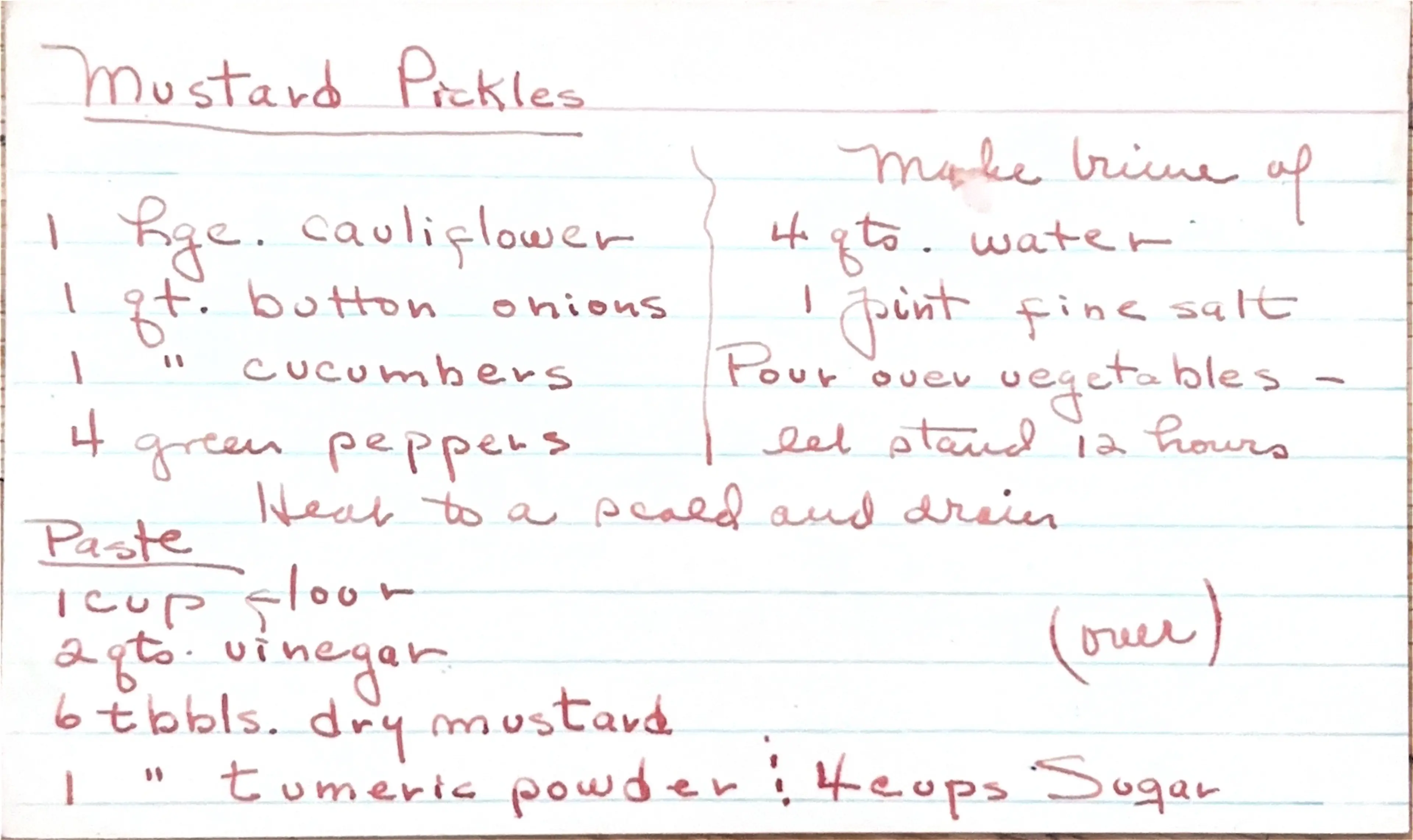Mustard Pickles