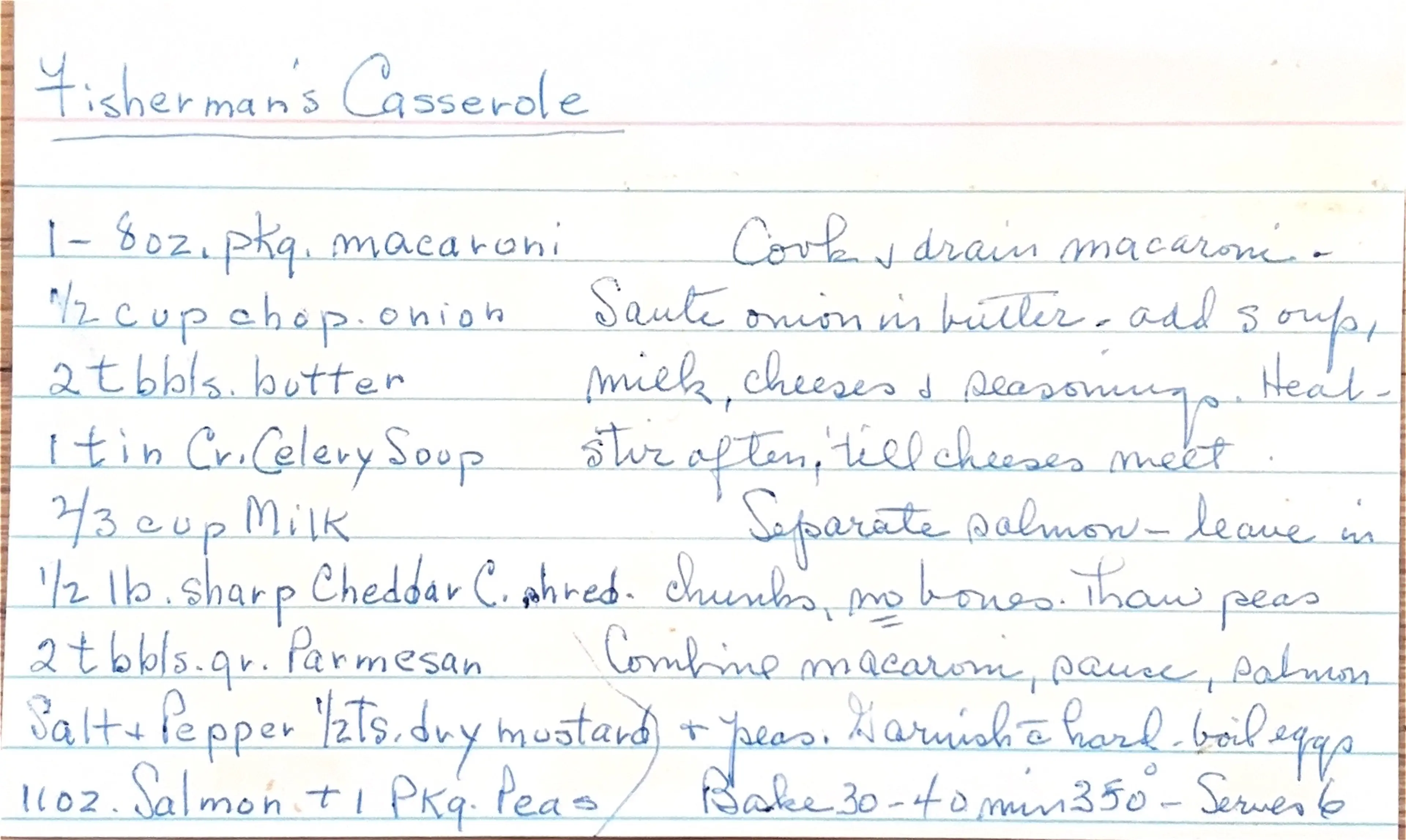 Fisherman’s Casserole