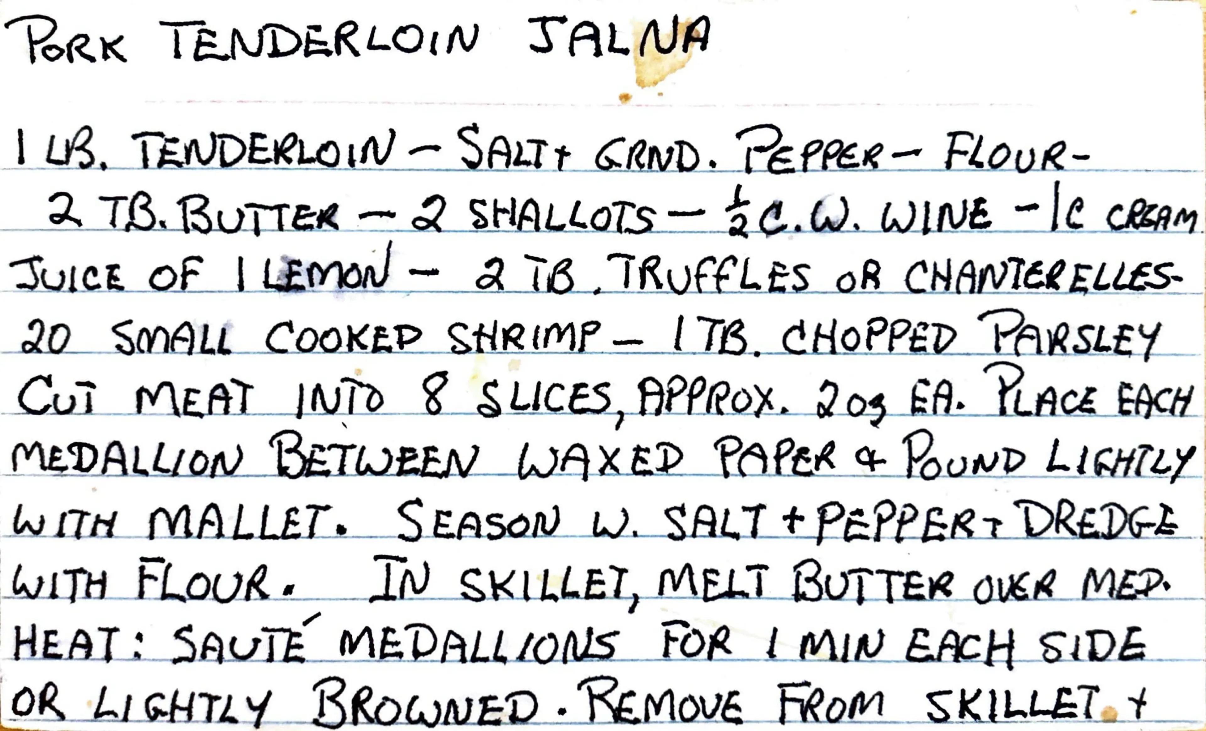 Pork Tenderloin Jalna