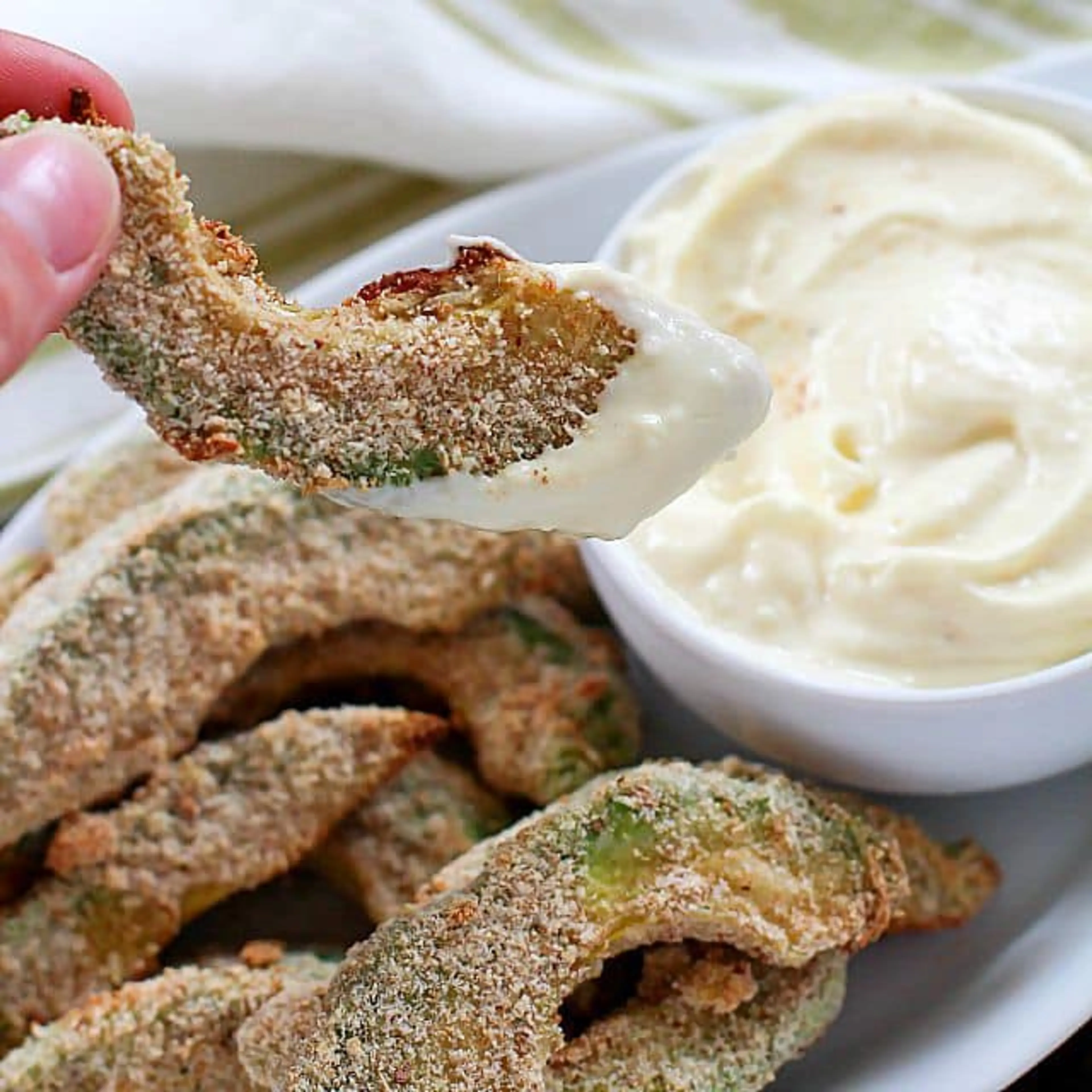 Baked Avocado Fries with Homemade Garlic Aioli