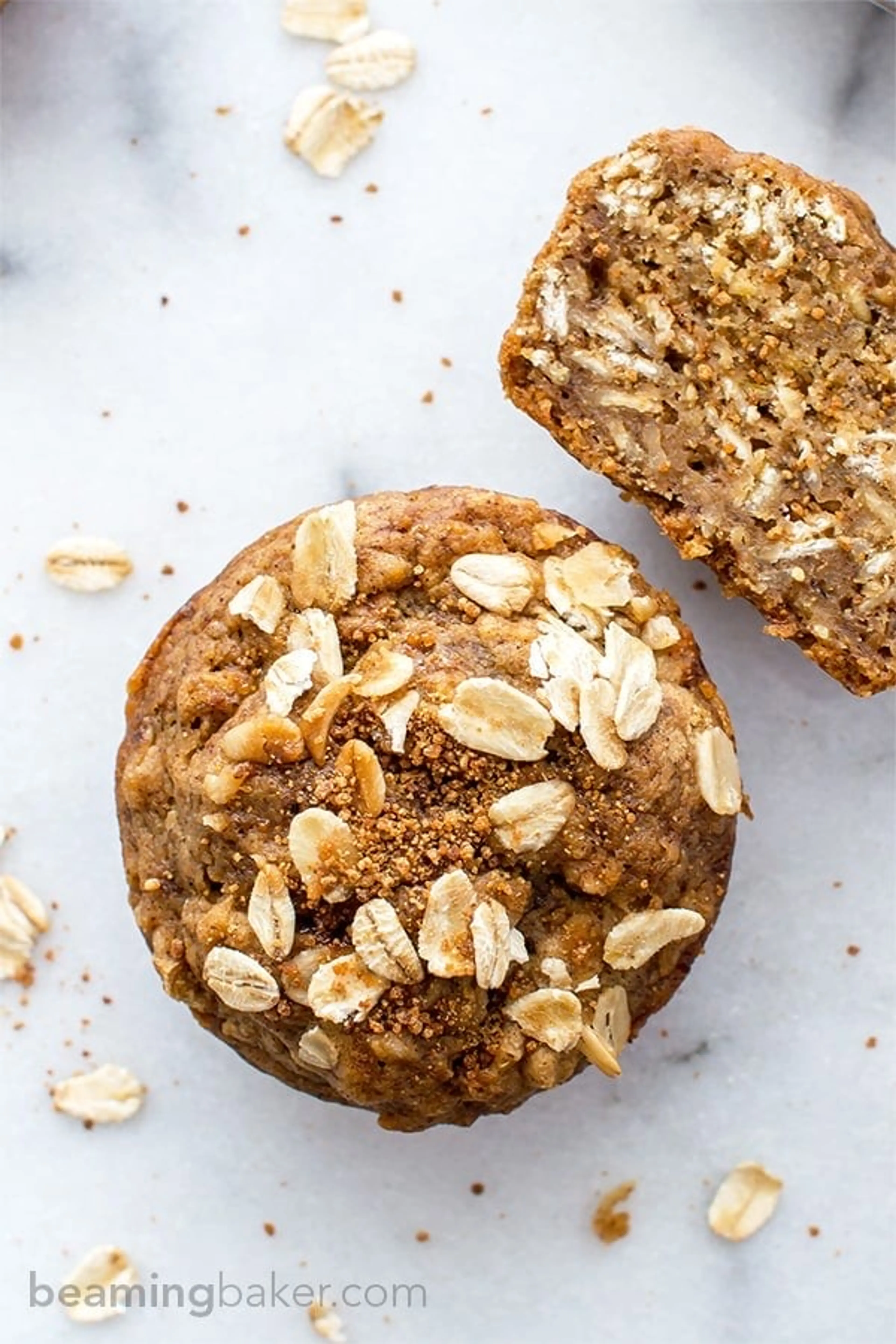 Gluten Free Banana Oat Muffins (Vegan, GF)