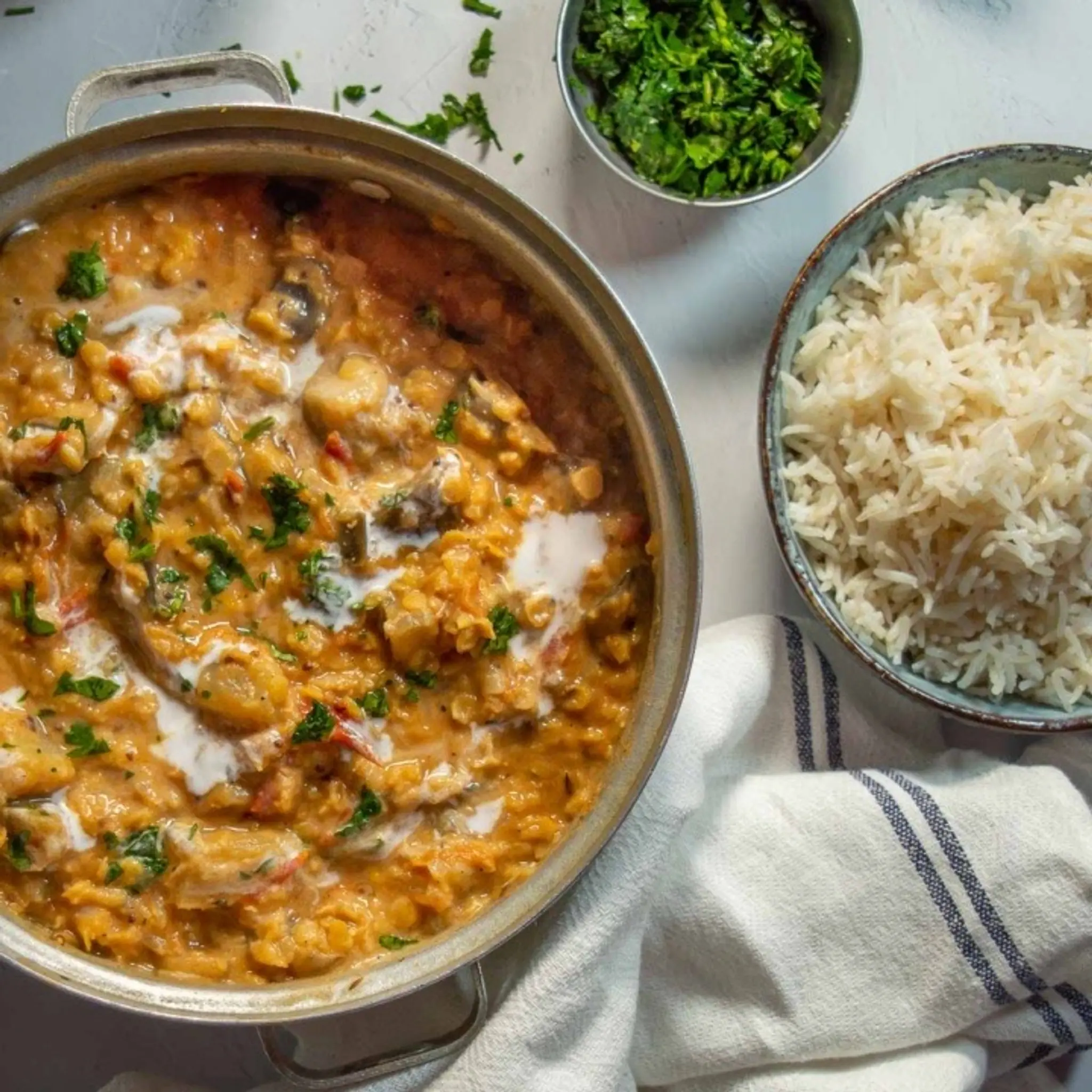 One-Pot Eggplant Lentil Curry