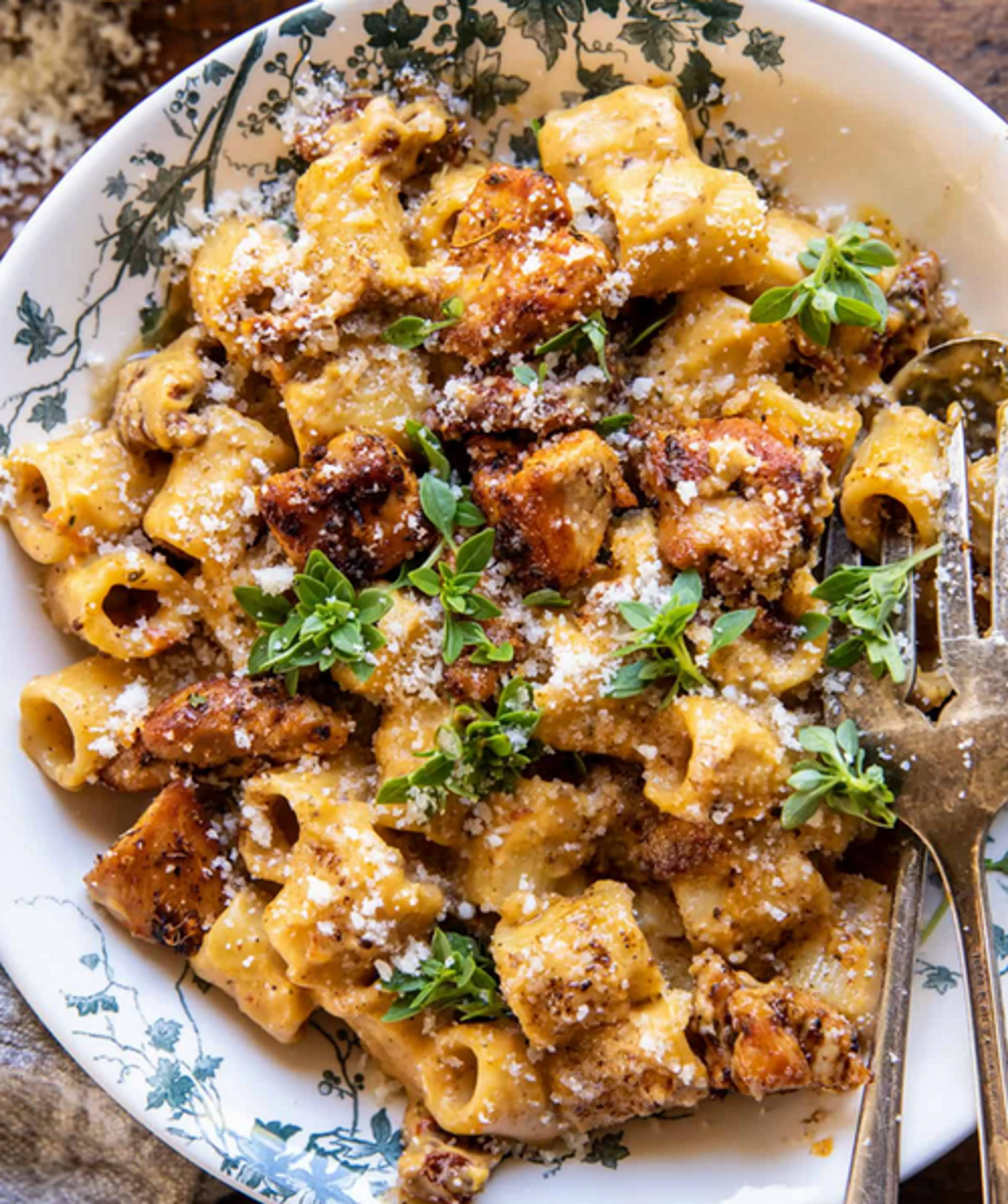 Roasted Butternut Squash and Sun-Dried Tomato Chicken Pasta
