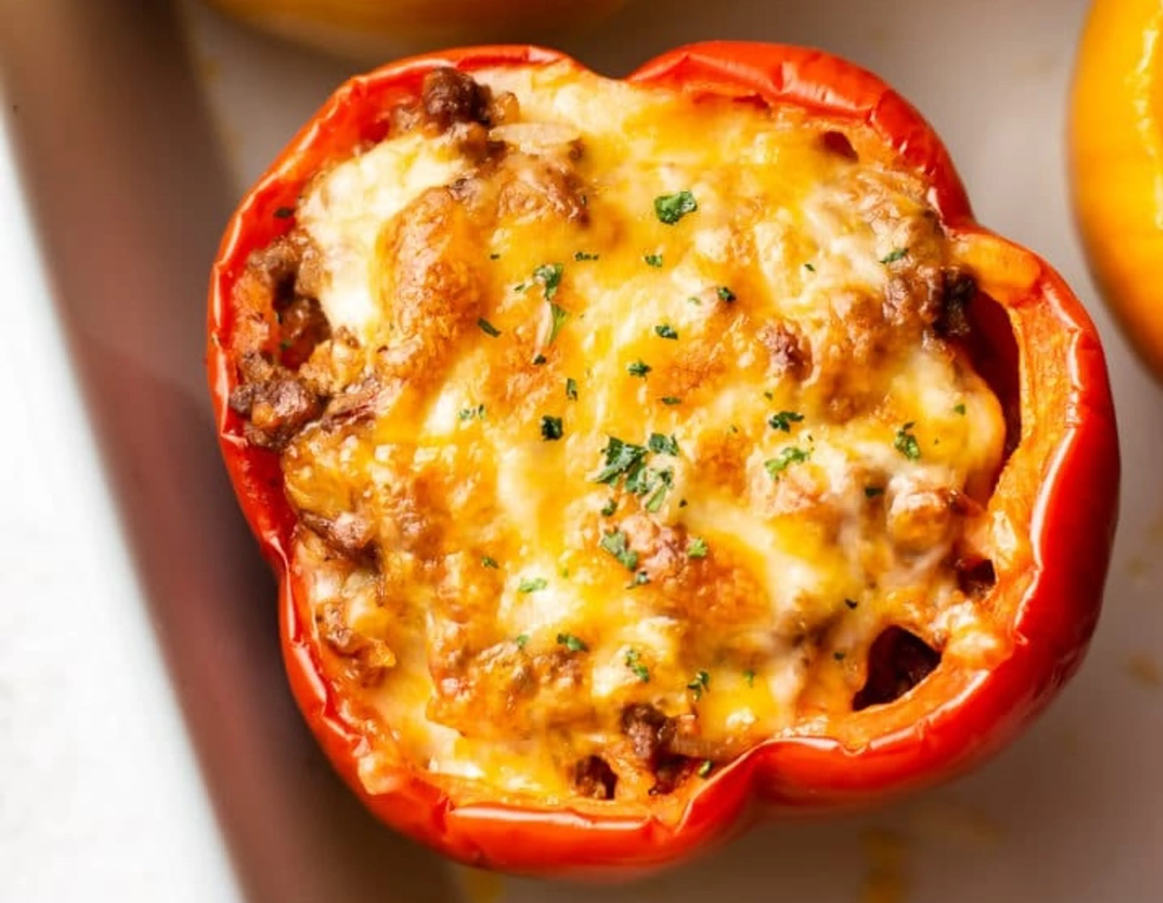 Spinach and Sausage Stuffed Peppers