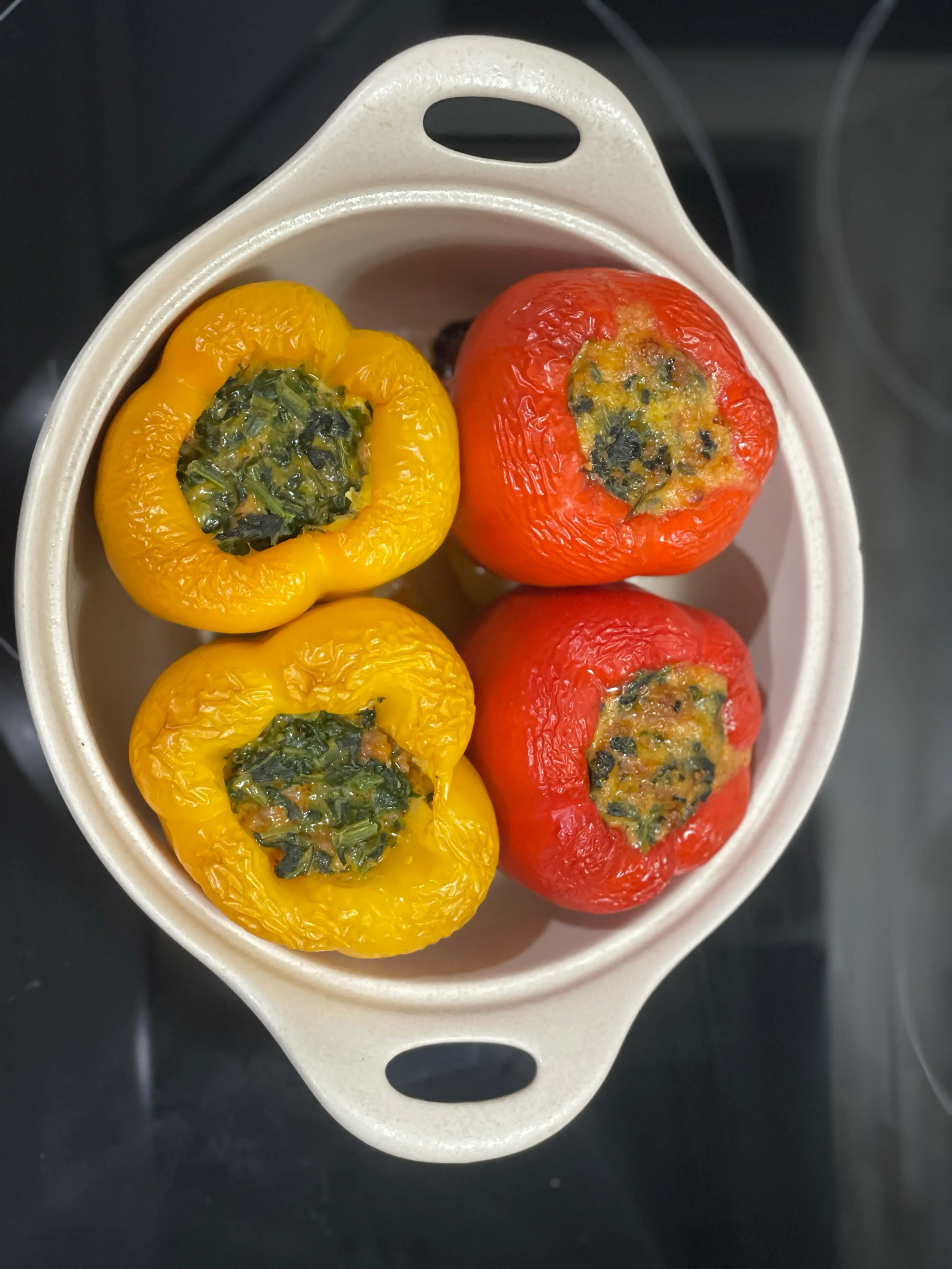 Spinach and Sausage Stuffed Peppers