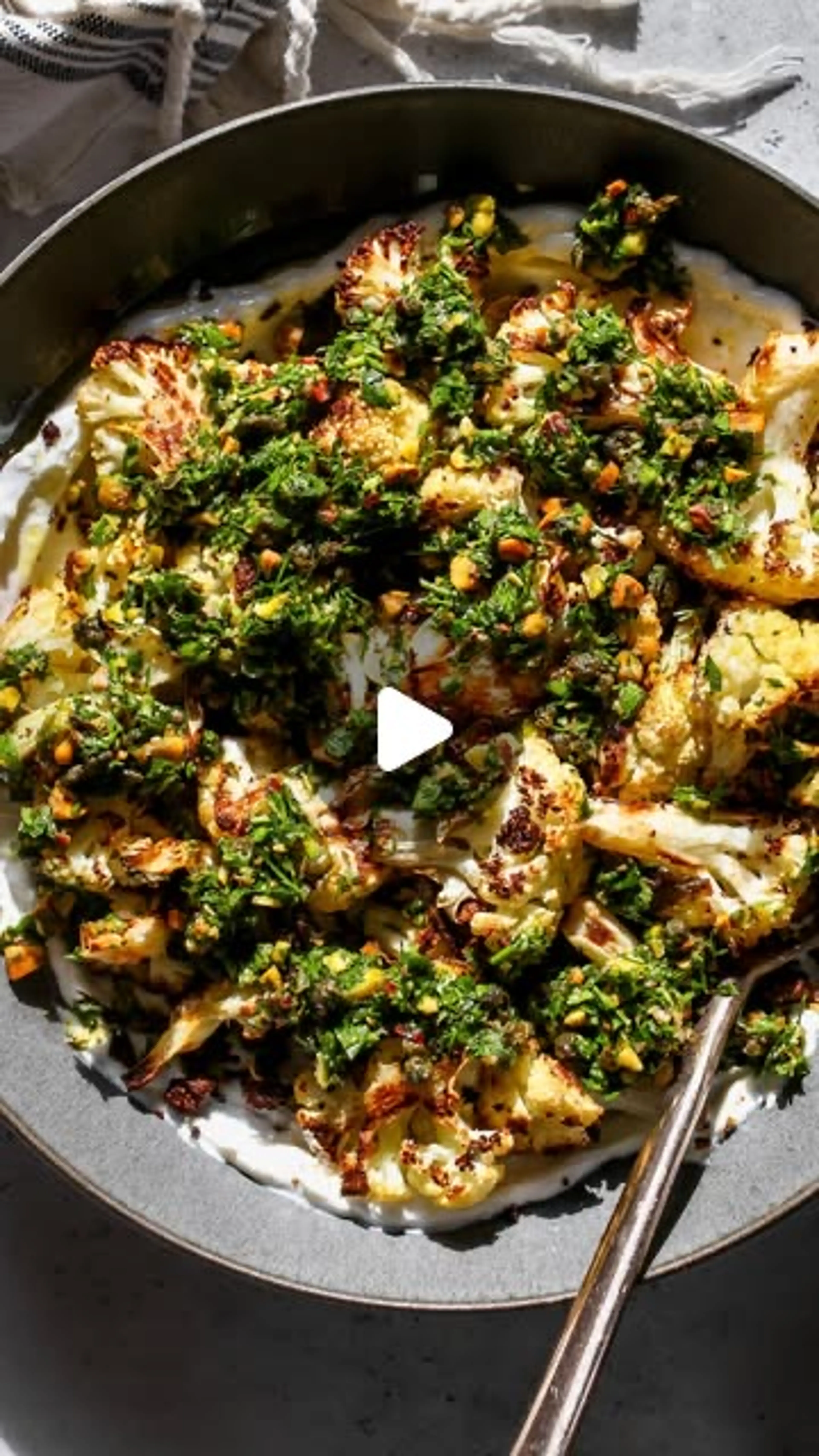 Roasted Cauliflower with Fried Caper Gremolata (full Recipe