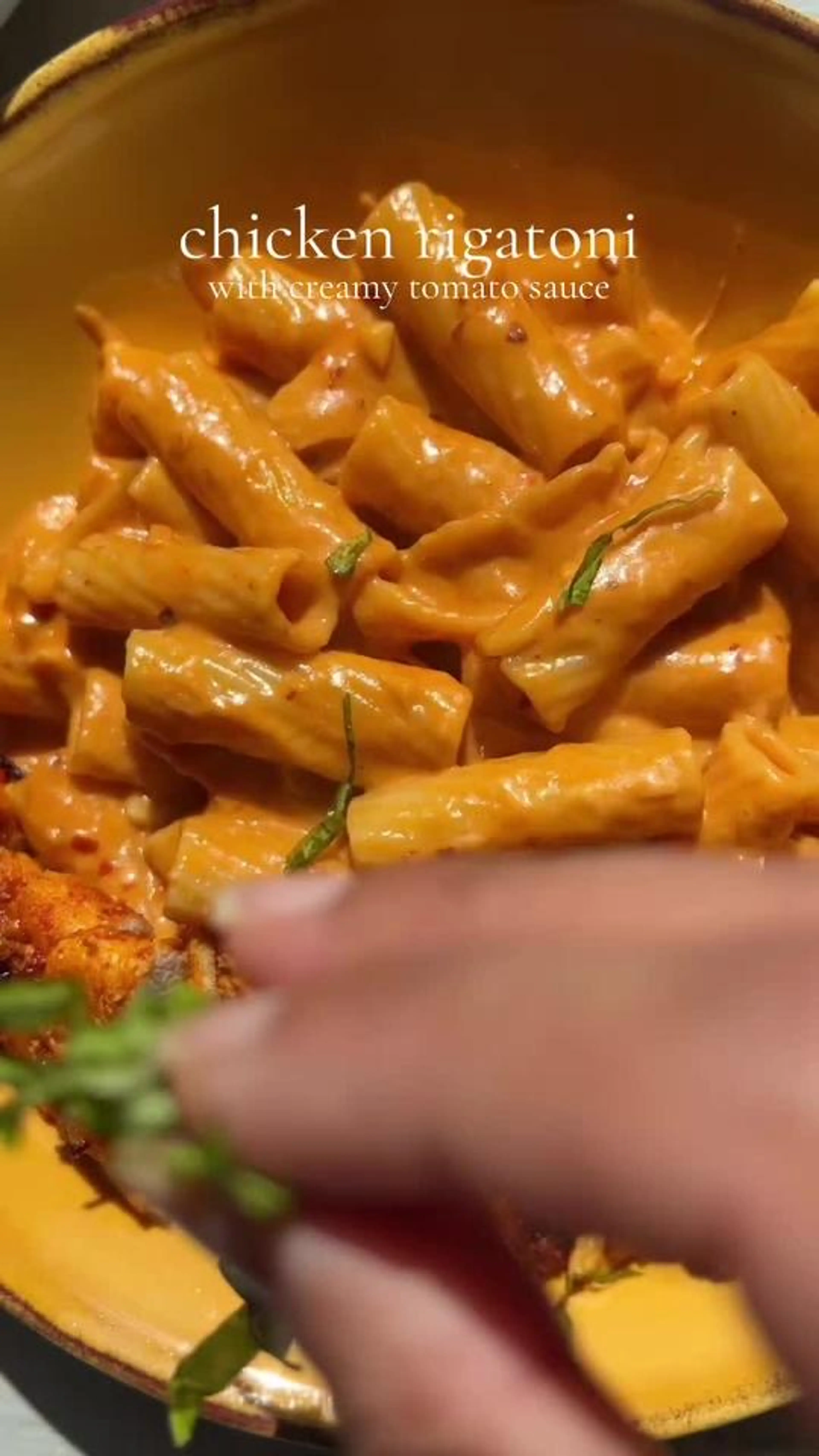 Chicken Rigatoni with Creamy Tomato Sauce