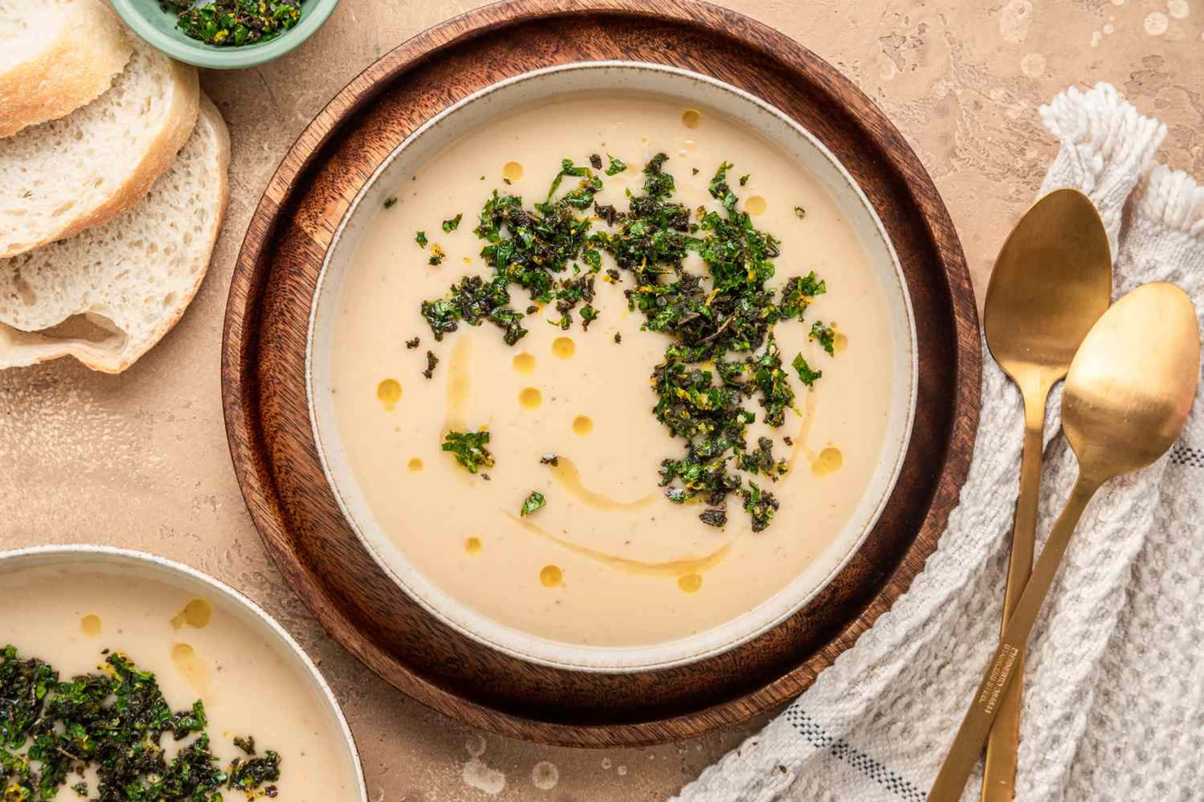 Creamy White Bean Soup with Sage Gremolata