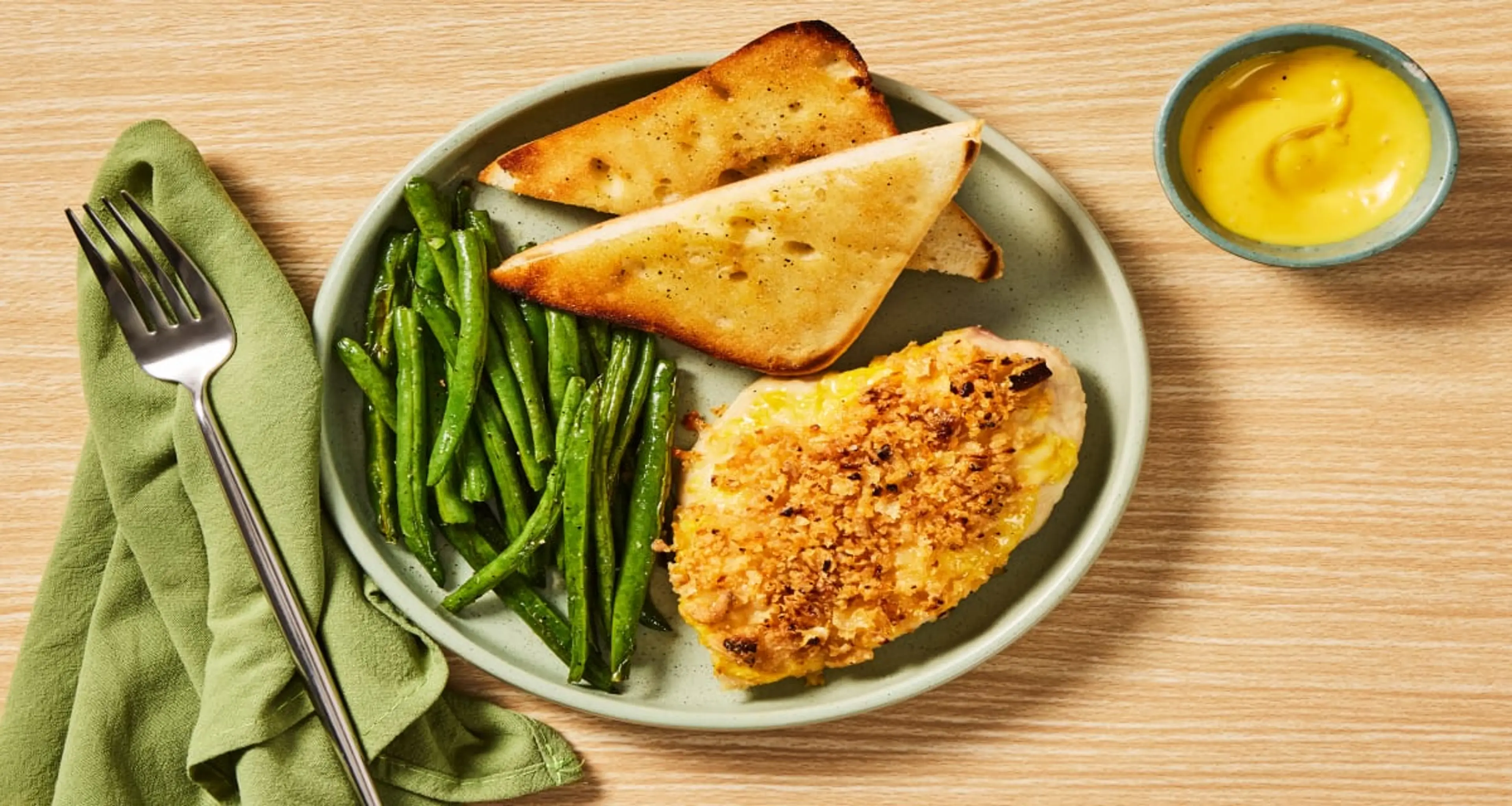 Sheet Pan Dijon Onion Crunch Chicken with Asparagus & Garlic