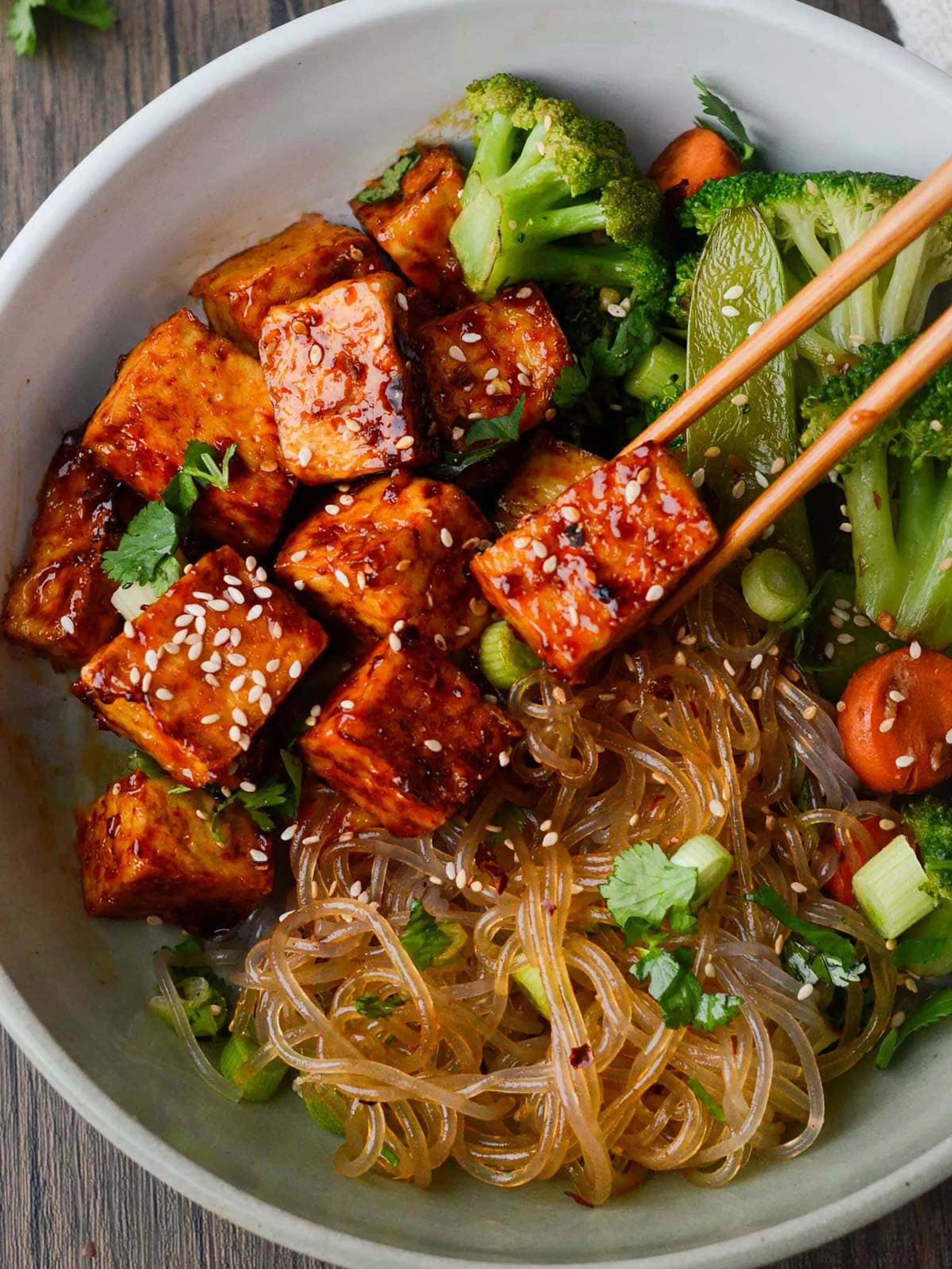 Korean Noodle Bowl with Tofu