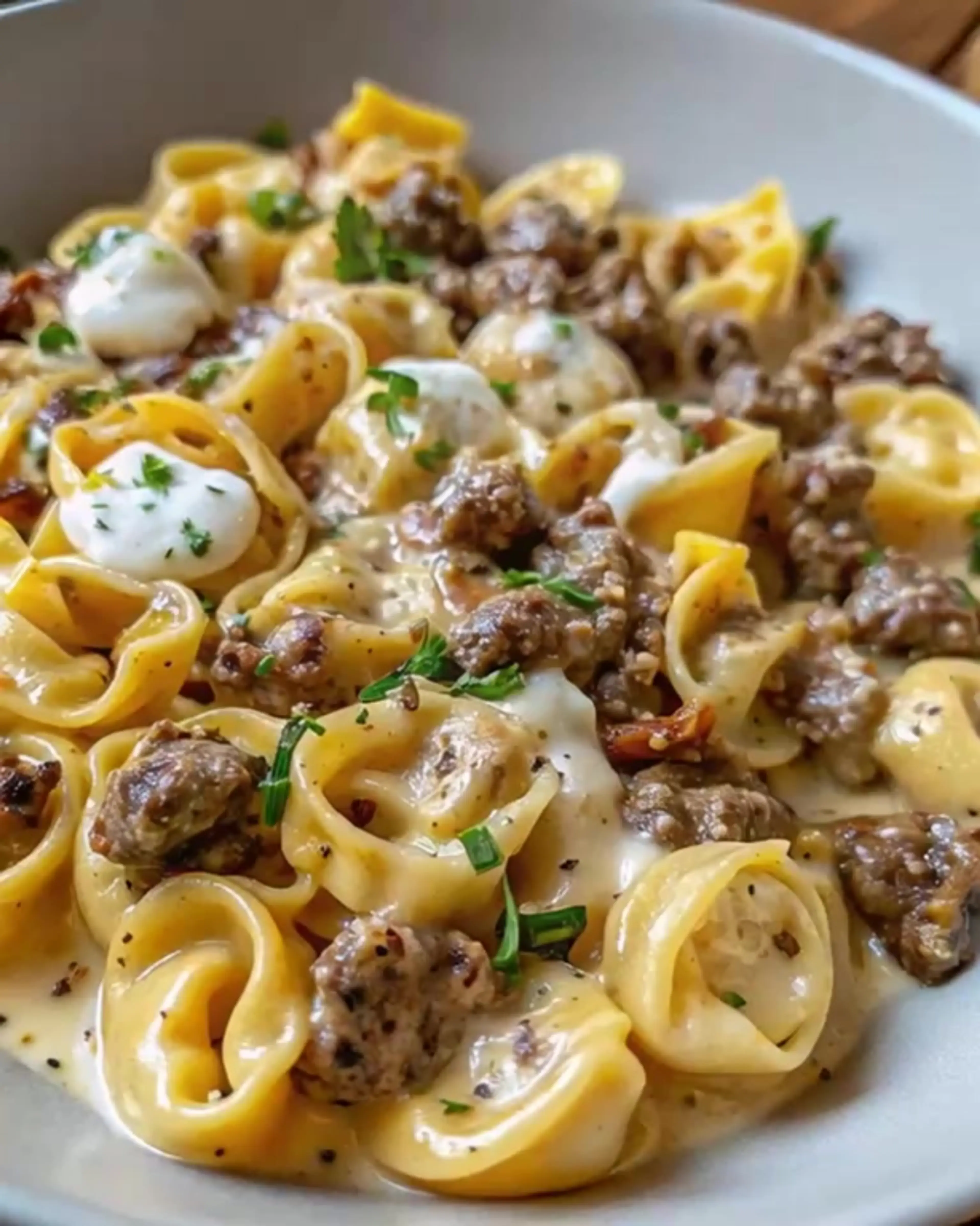 Philly Cheesesteak Tortellini Pasta