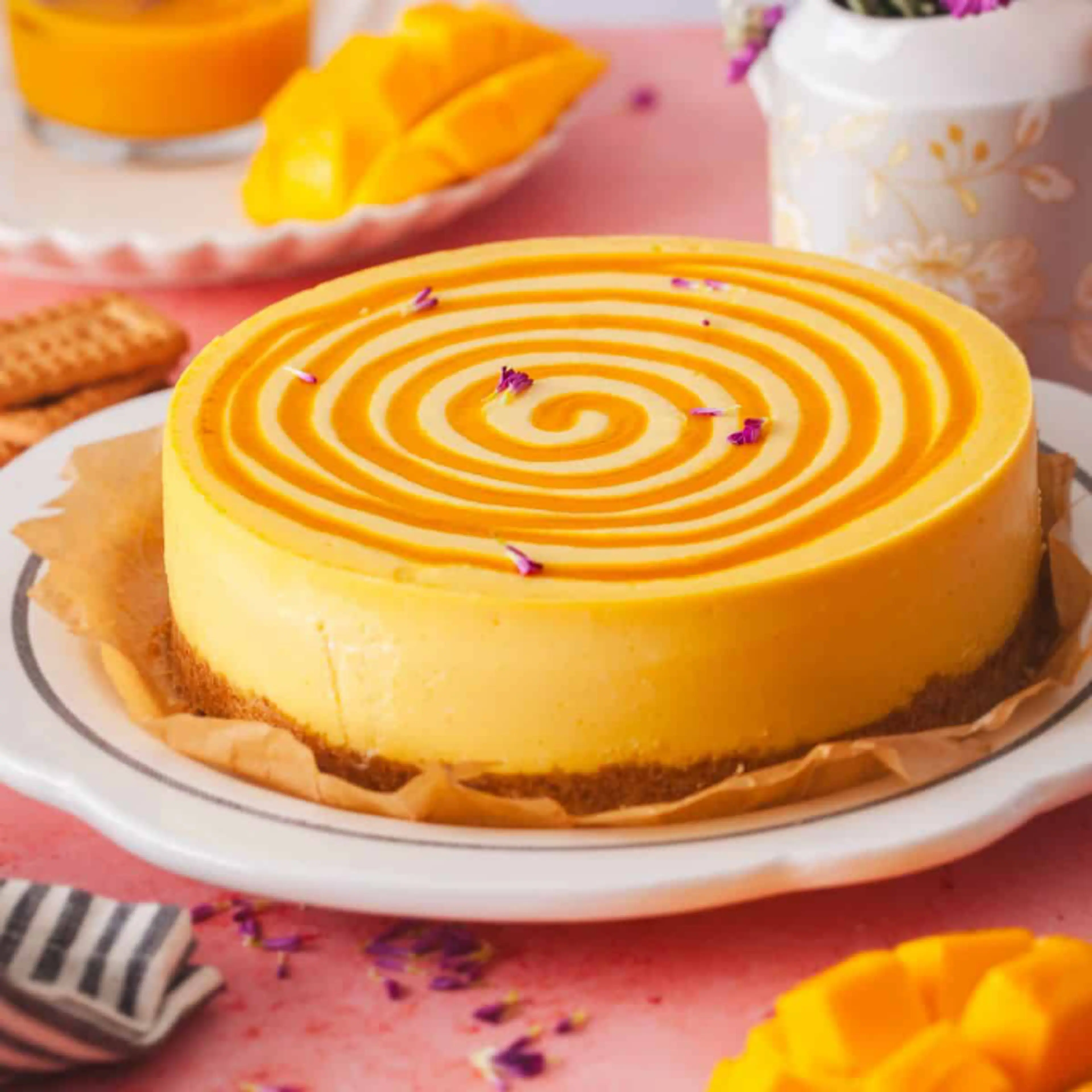 Baked Mango Cheesecake
