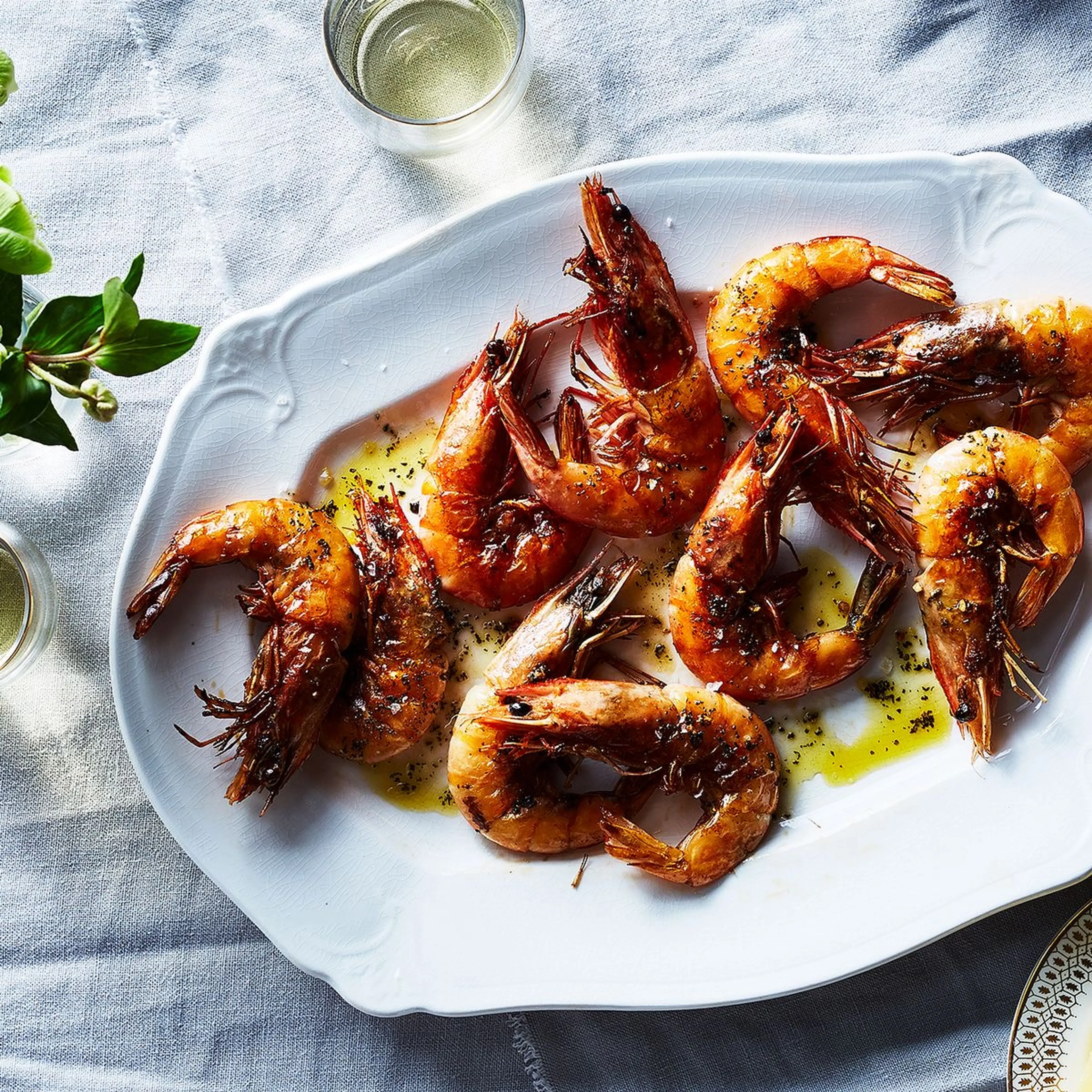 Shell-On Shrimp With Rosemary, Garlic & Chile