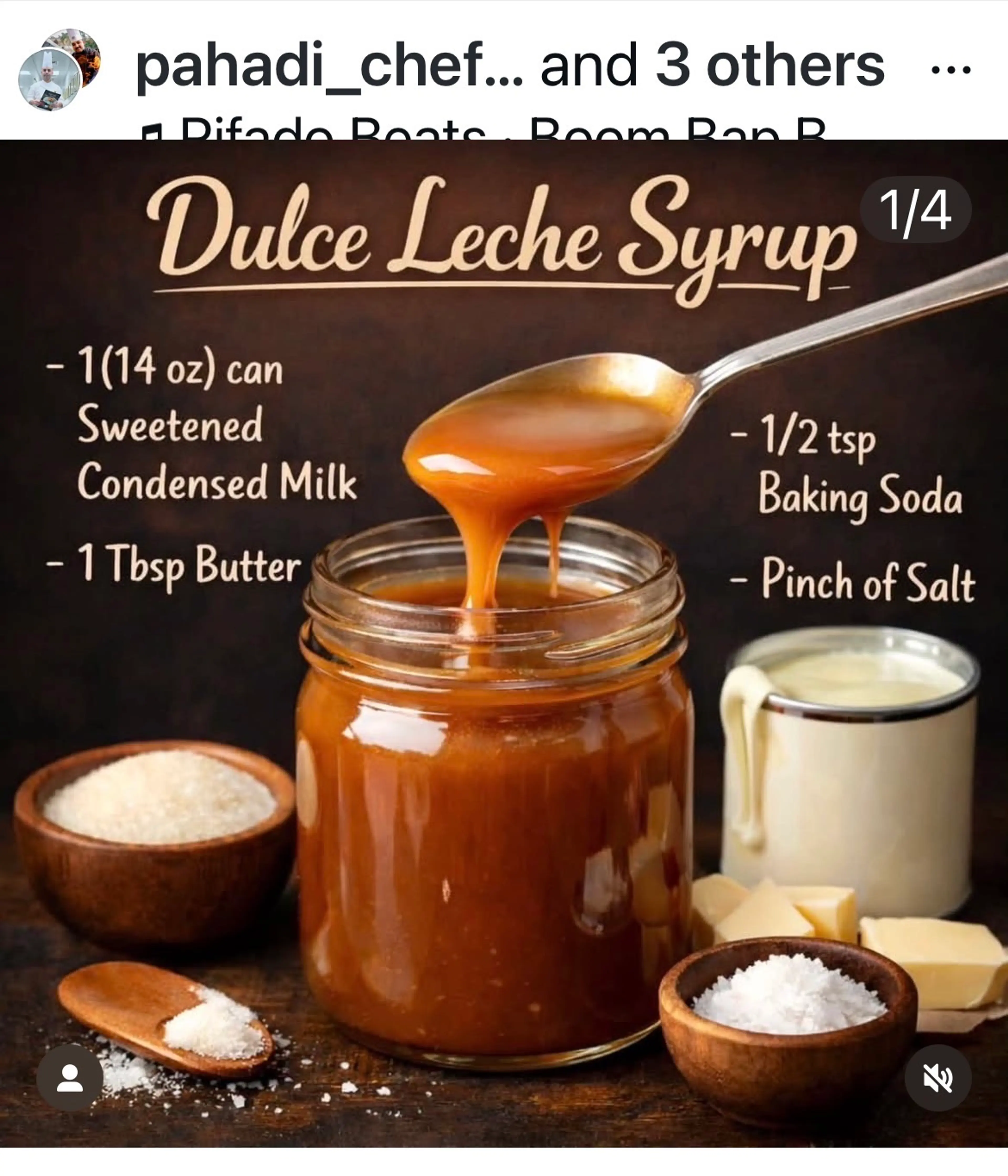 3 Syrups- Salted Caramel/ White Chocolate /Dulche Leche