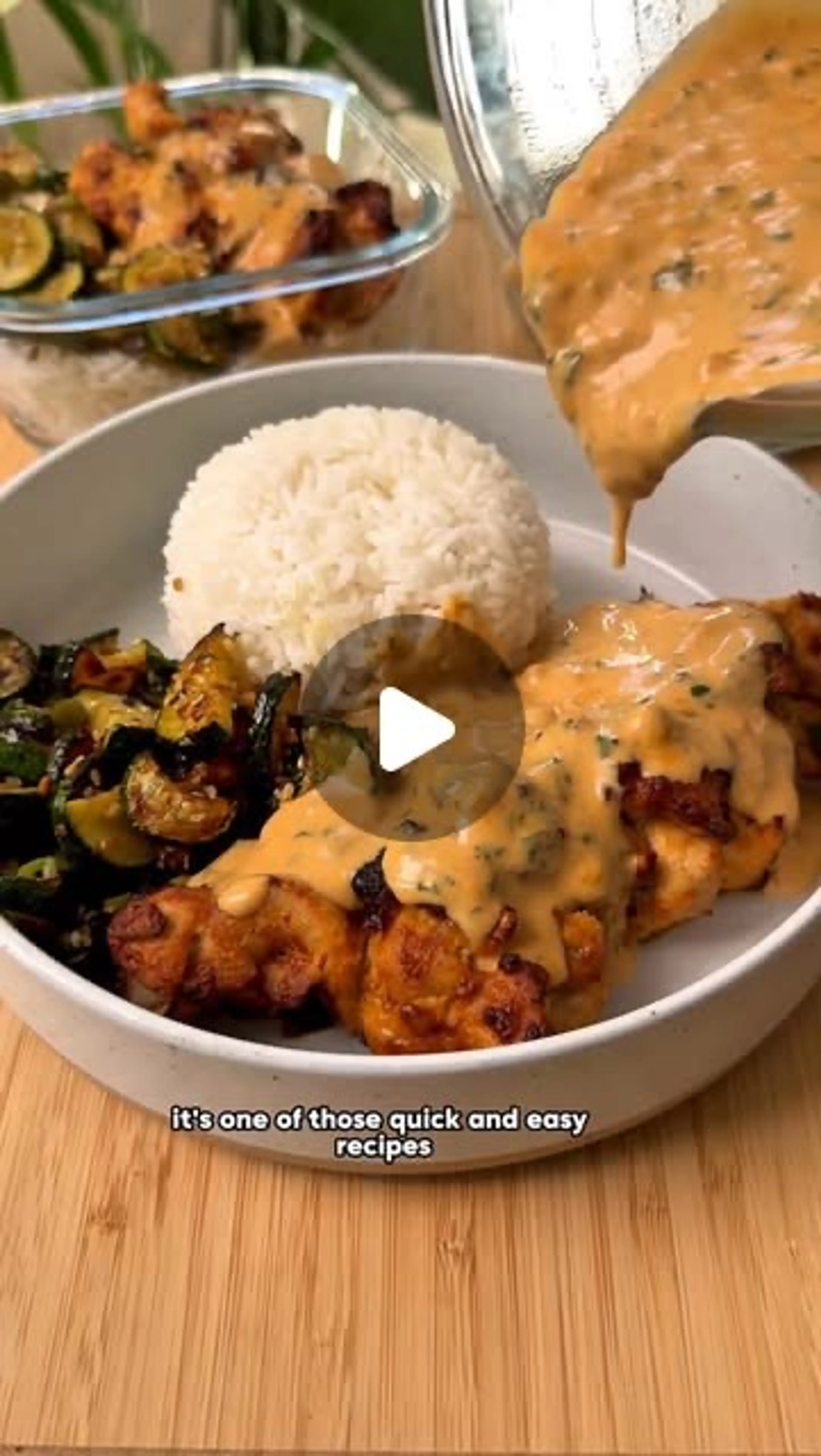 Chicken Satay Skewers with Chilli Courgette