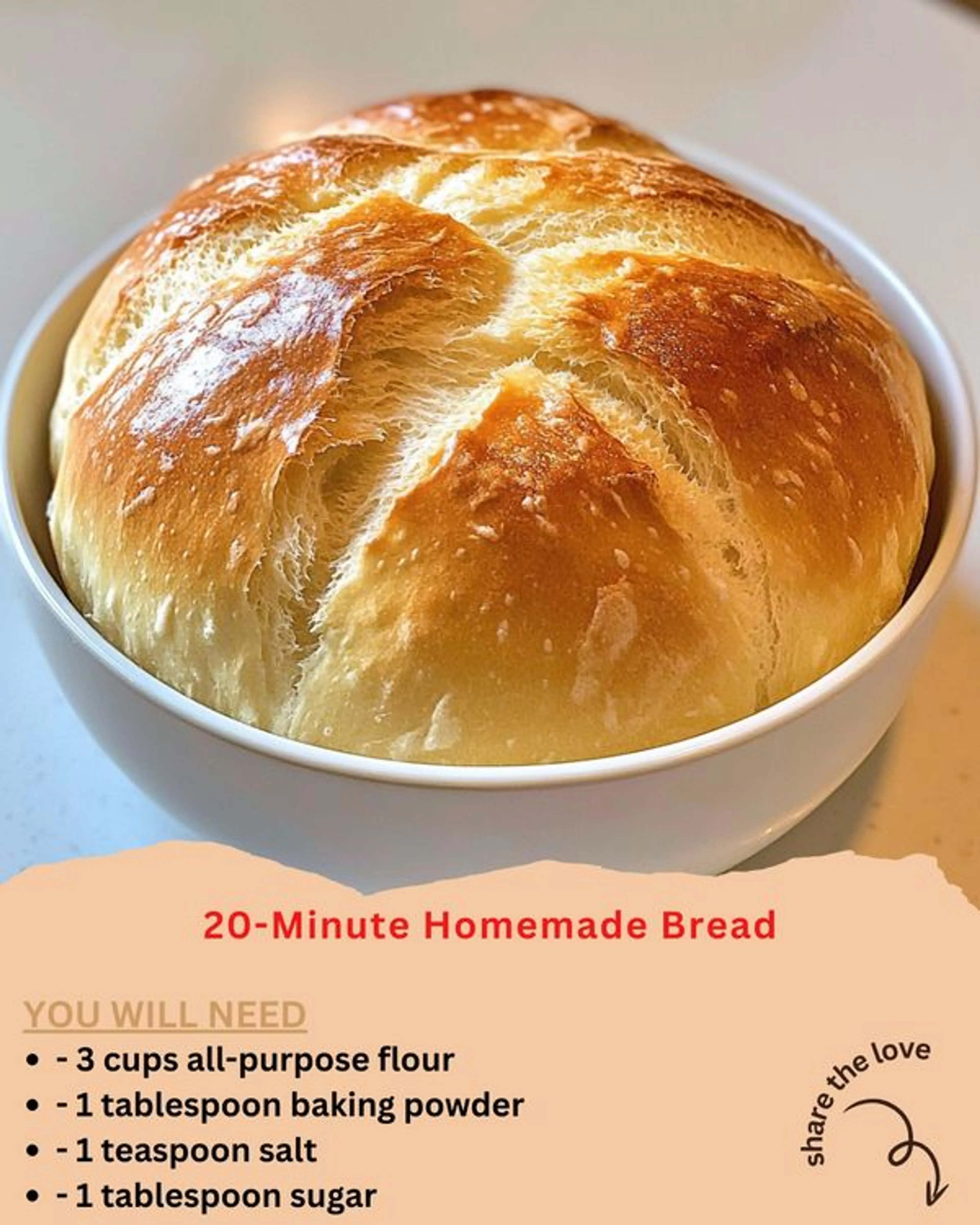20-minute Homemade Bread
