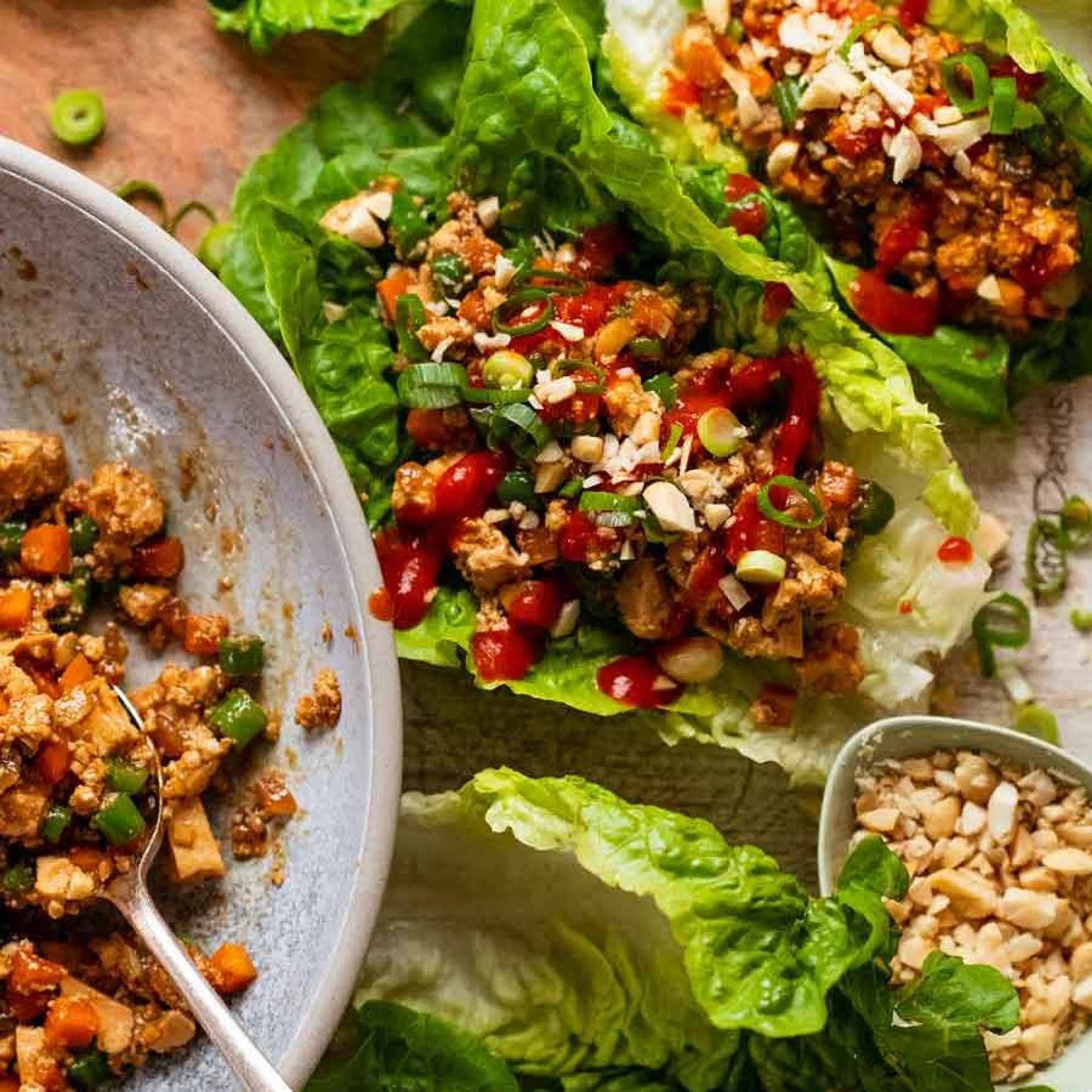 AMAZING vegetarian lettuce wraps