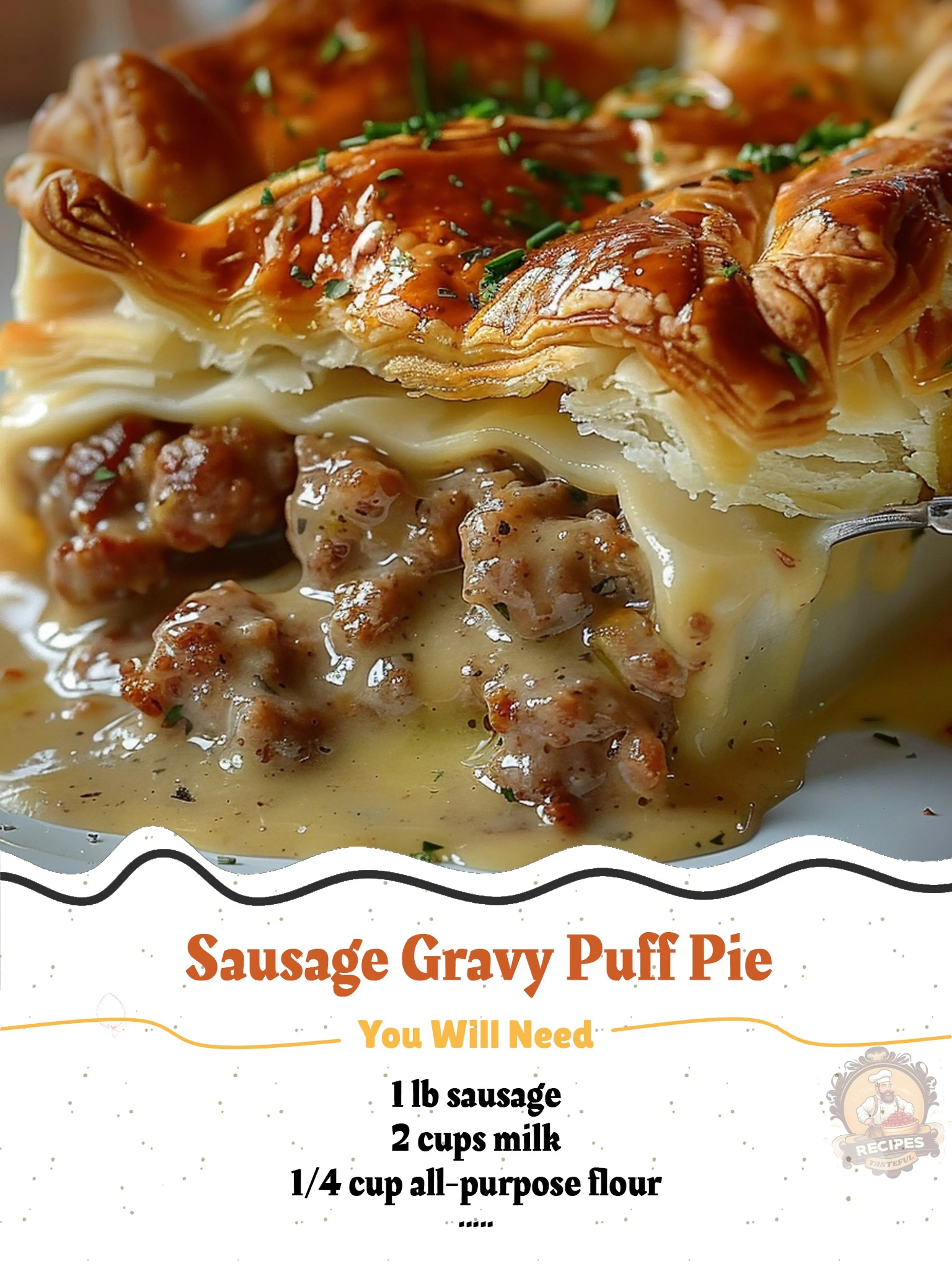 Sausage Gravy Puff Pie